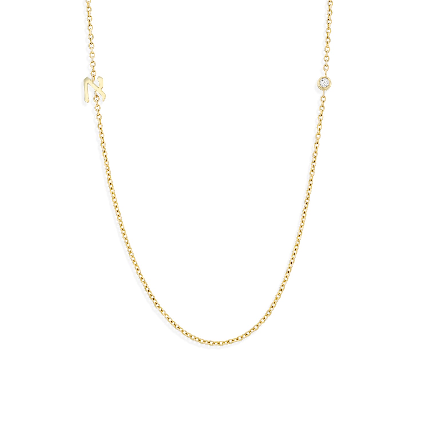 Floating letter Necklace With Alex
