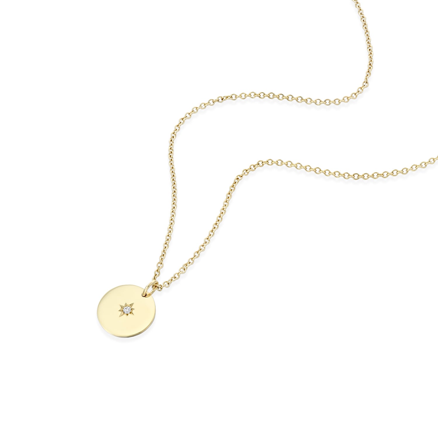 Chiara Gold Necklace with Star Setting