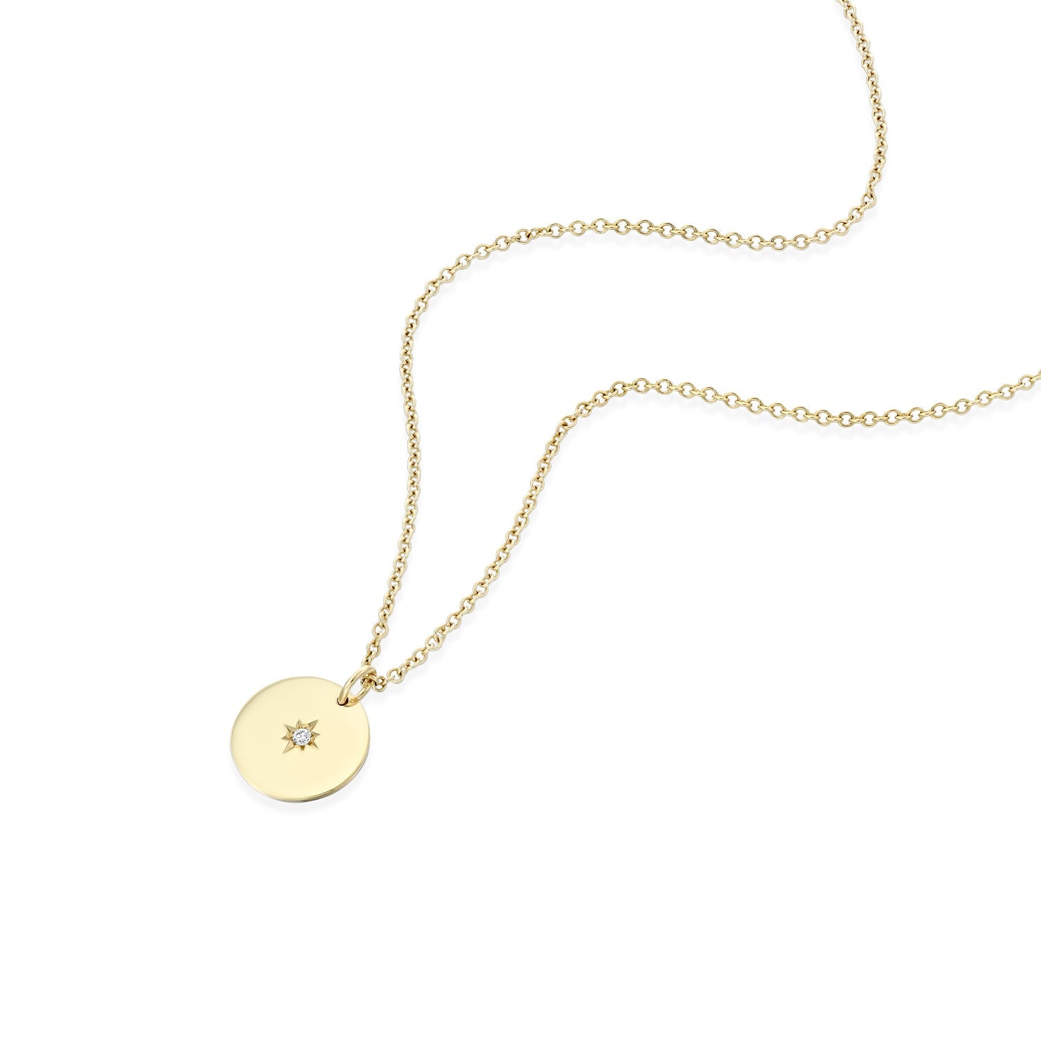 Chiara Gold Necklace with Star Setting