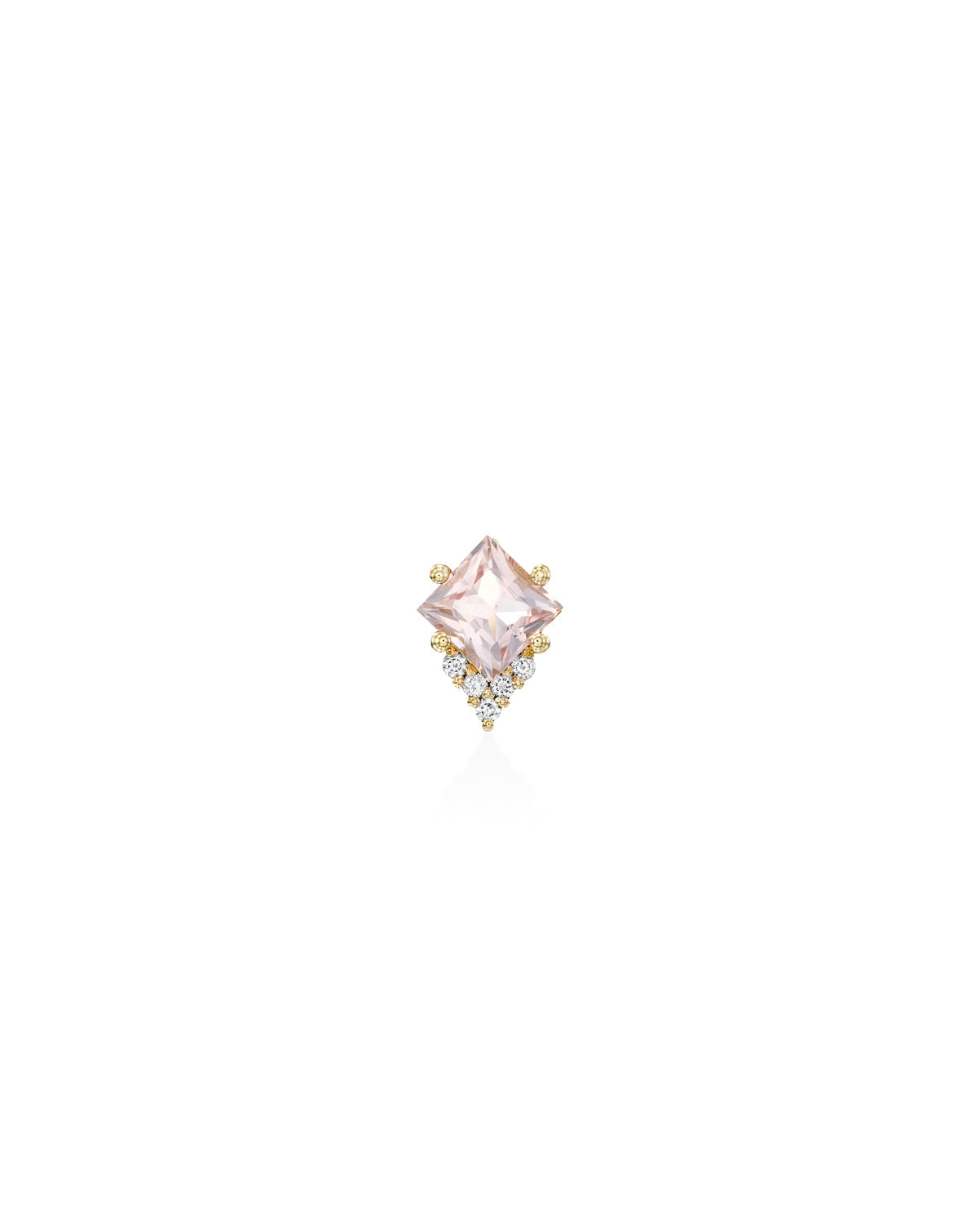 Juliette Earring With Diamonds and Morganite