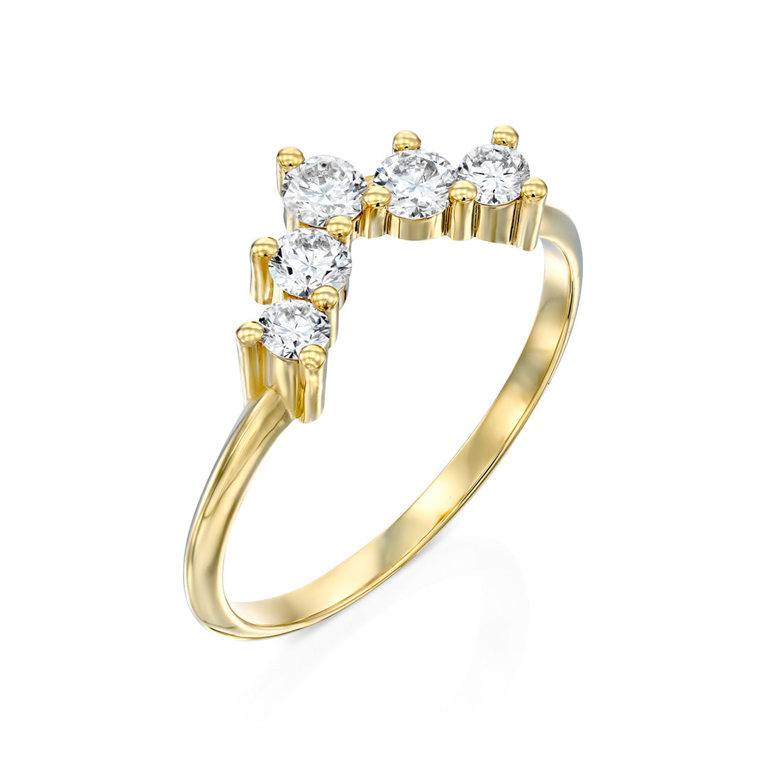 Large Harmon ring With White Diamonds
