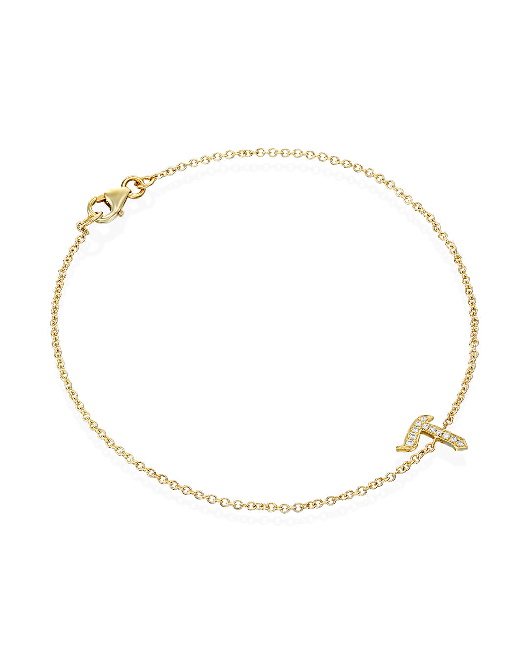 Hebrew Letter Dimonds Bracelet