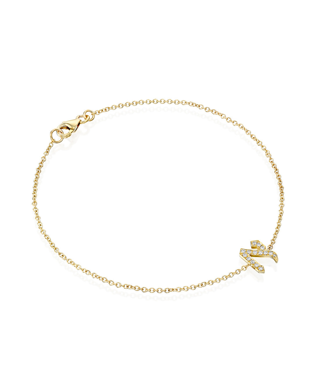 Hebrew Letter Dimonds Bracelet