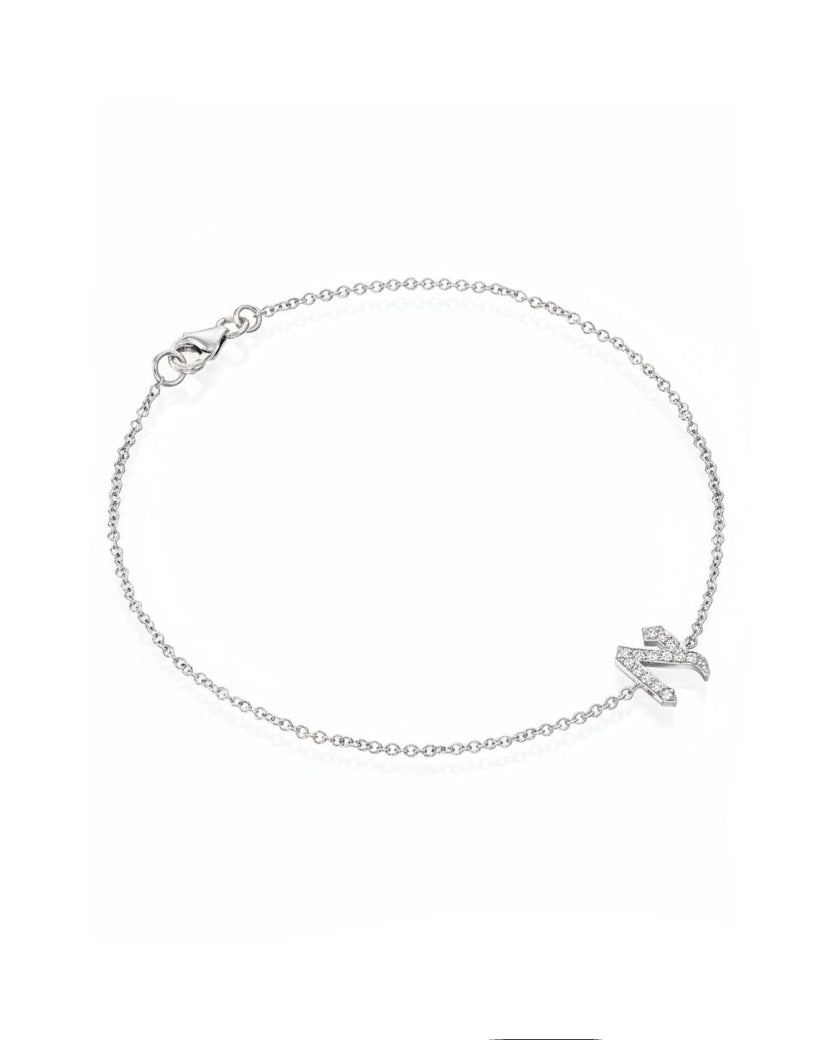Hebrew Letter Diamonds Bracelet