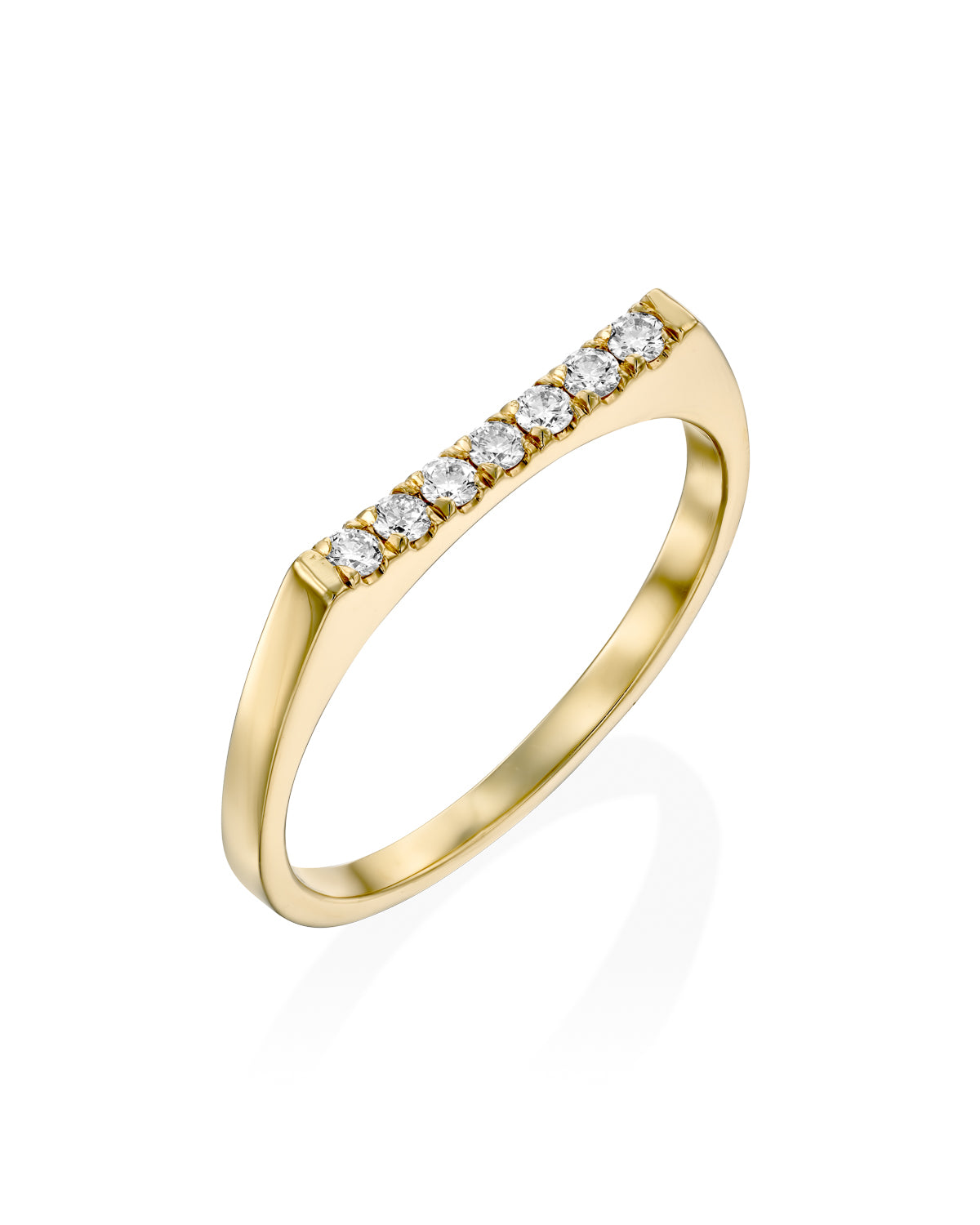 Carrie Gold Ring White Diamonds
