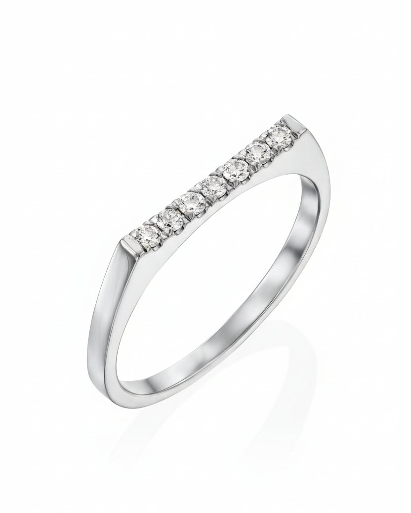 Carrie Gold Ring White Diamonds