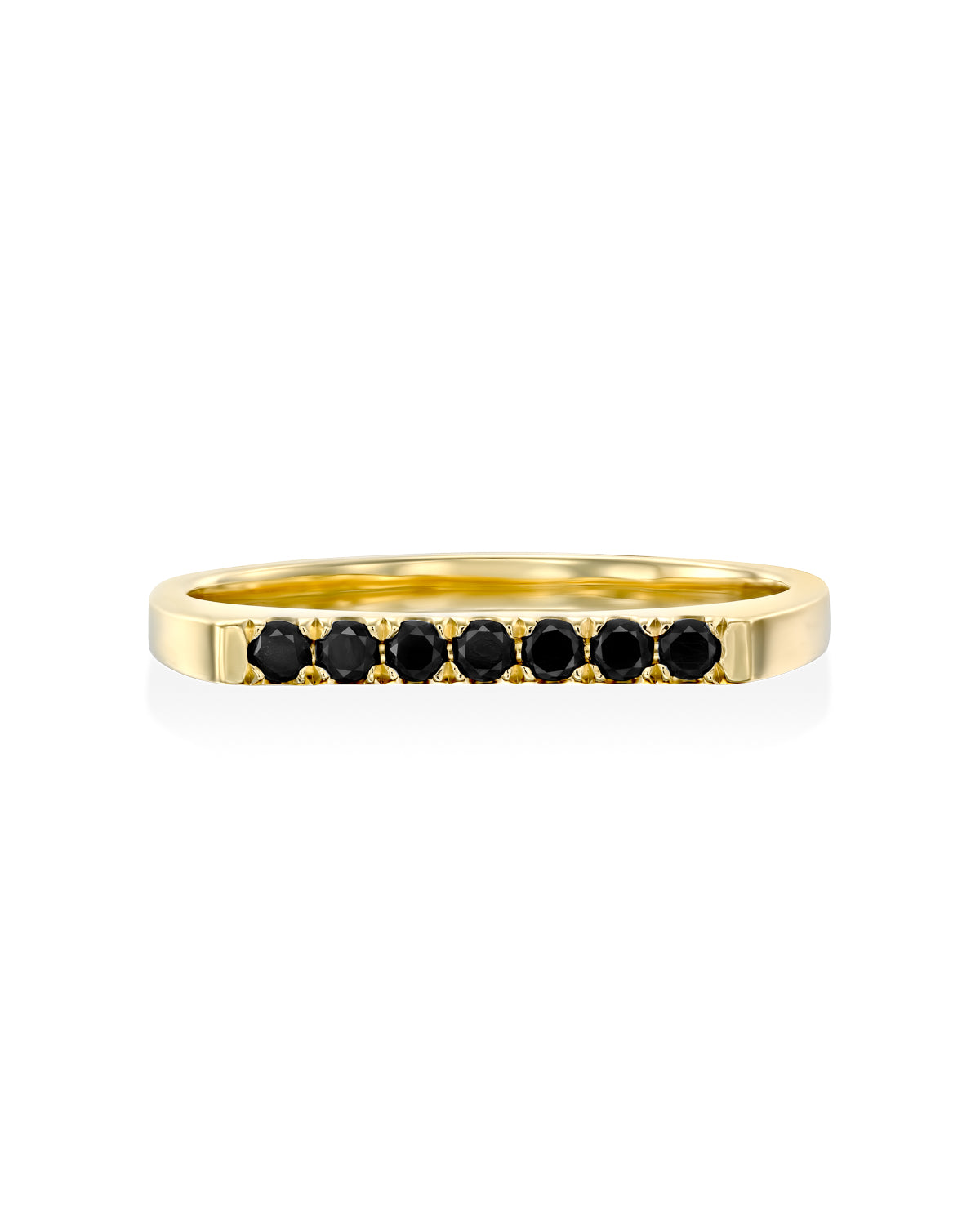 Carrie Gold Ring Black Diamonds