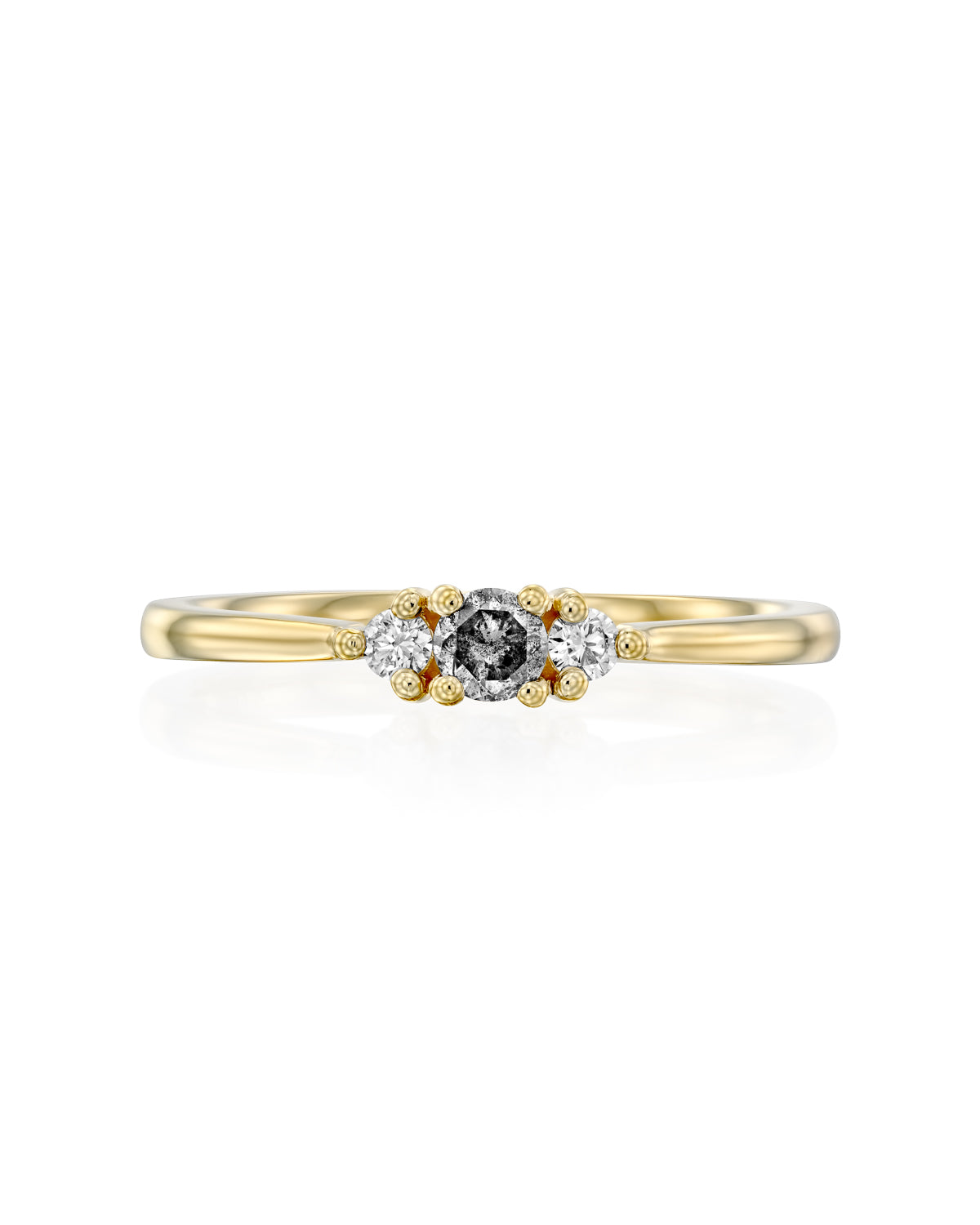 Audrey Ring White & Grey 3 mm Diamond