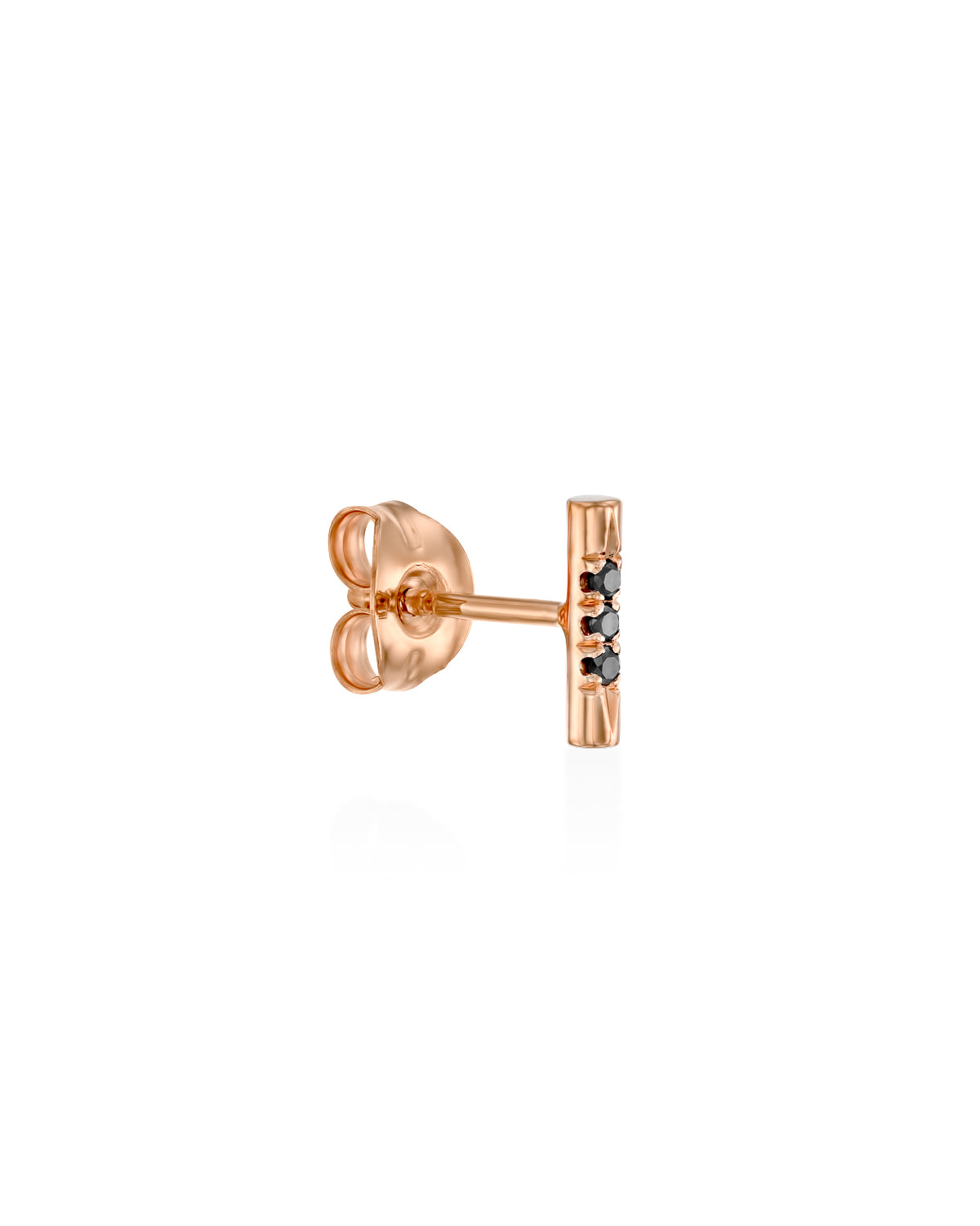 Valerie Gold Earring Black Diamonds