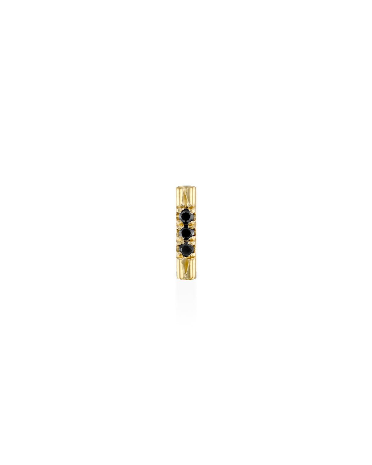 Valerie Gold Earring Black Diamonds