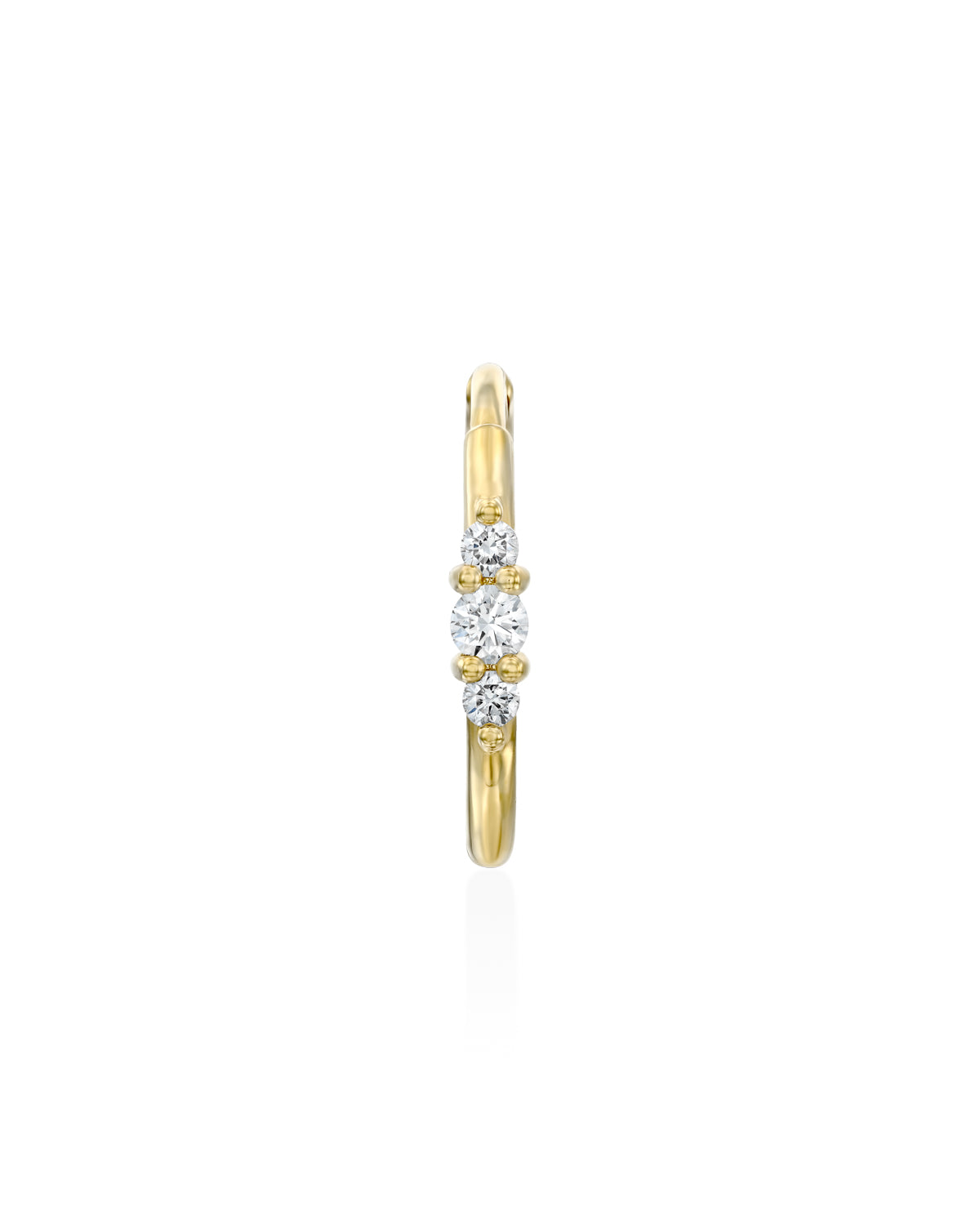 Large Audrey Hoop Earring with White Diamonds