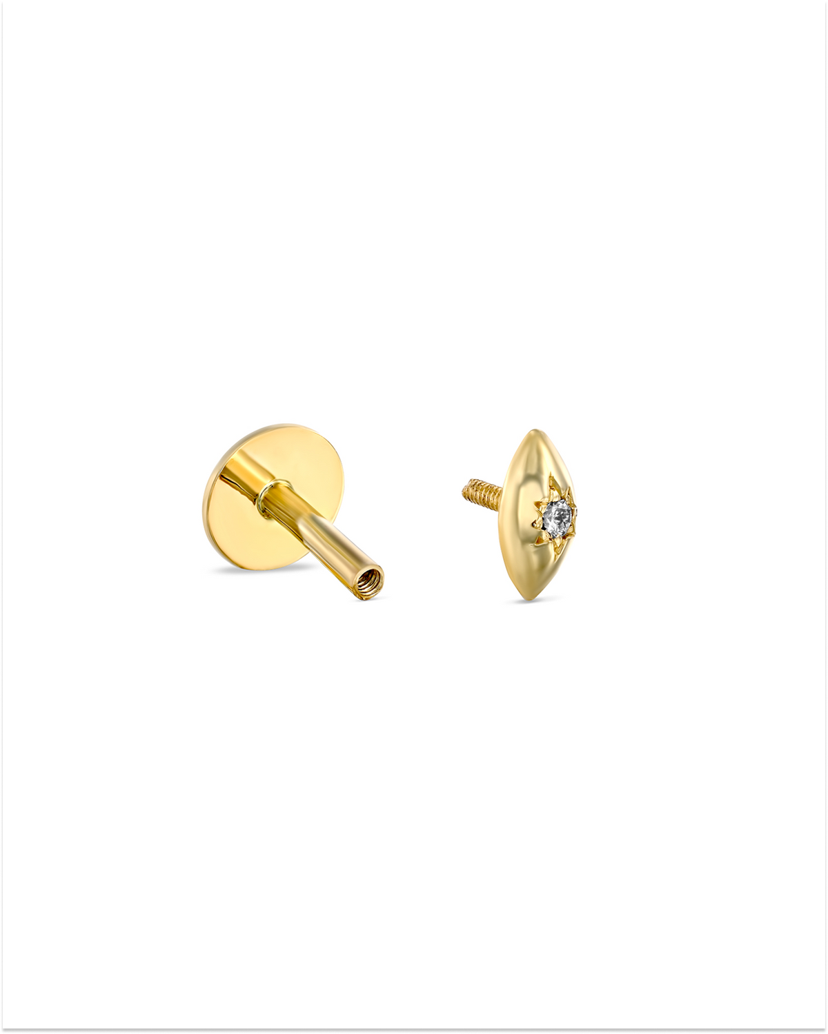 Agatha Piercing Earring With white Diamond