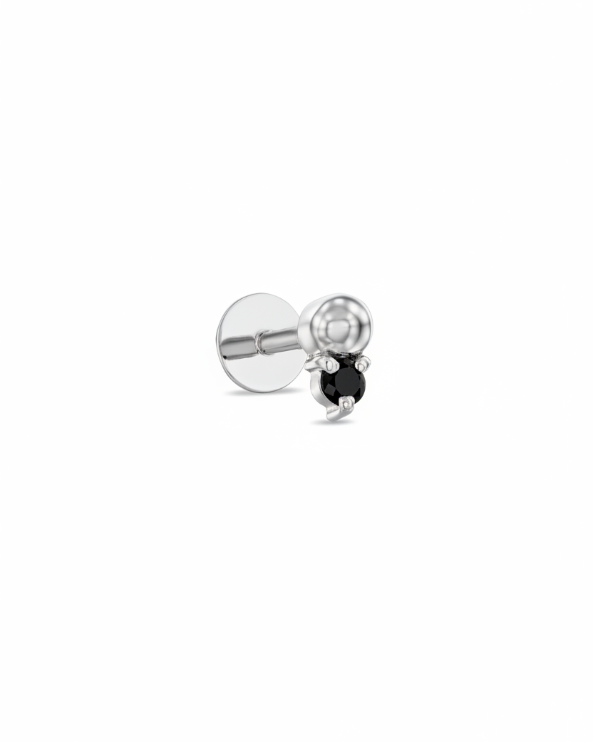 Marie Piercing Earring With Black Diamond