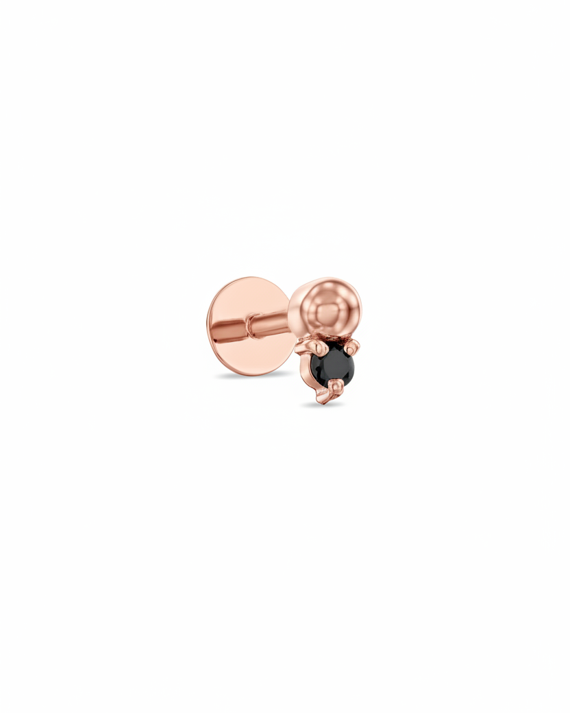Marie Piercing Earring With Black Diamond