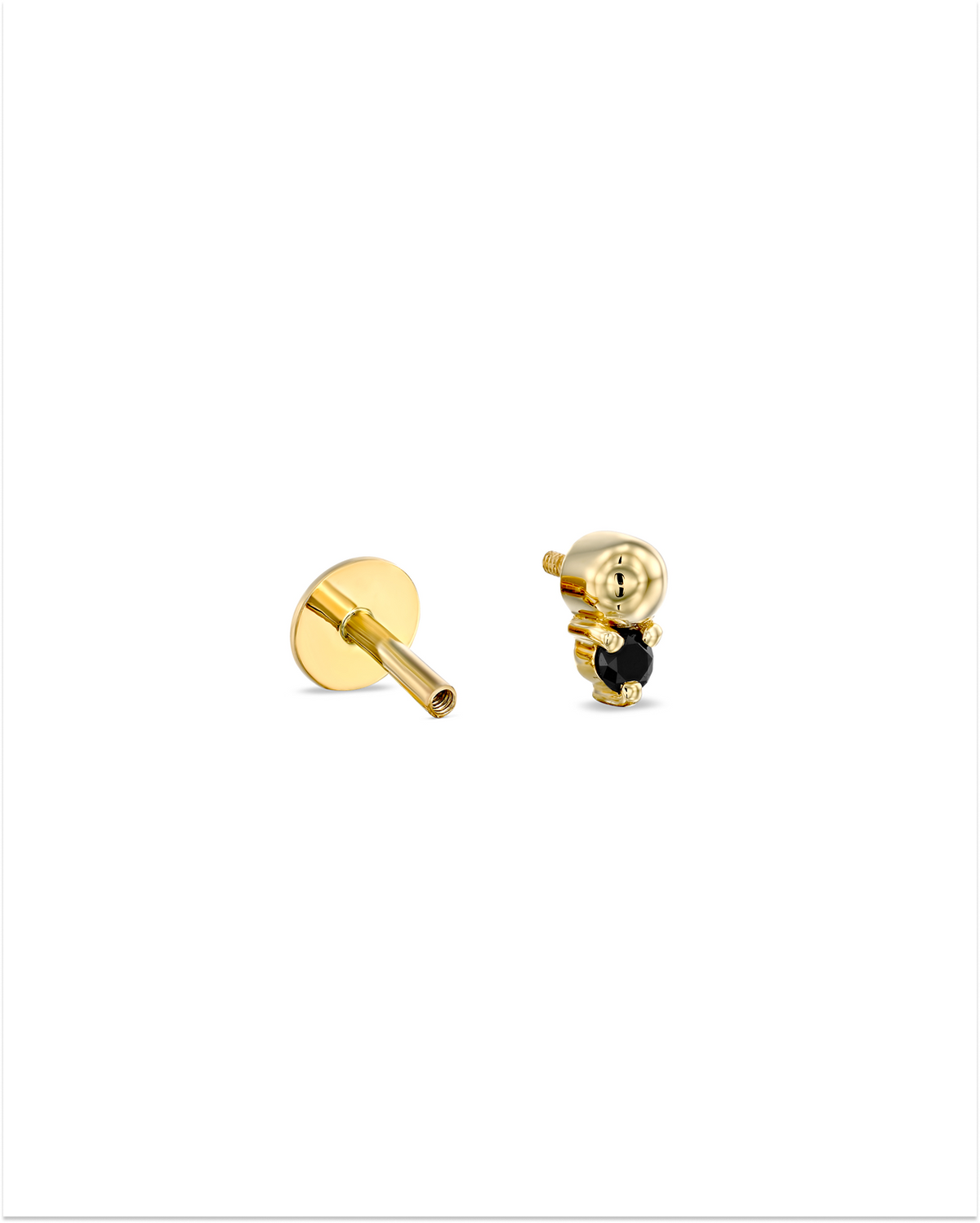 Marie Piercing Earring With Black Diamond