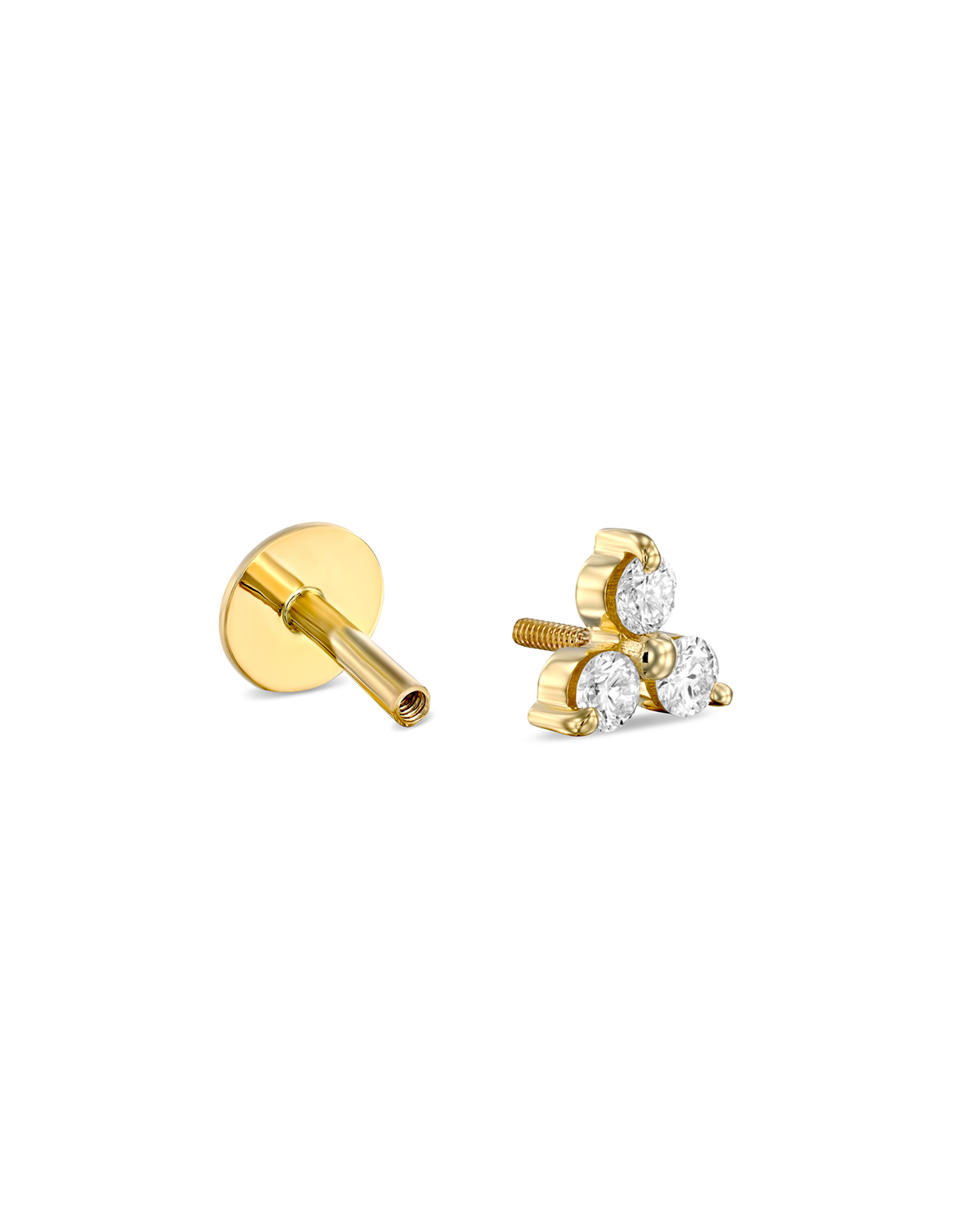 Grace Piercing Earring With White Diamonds