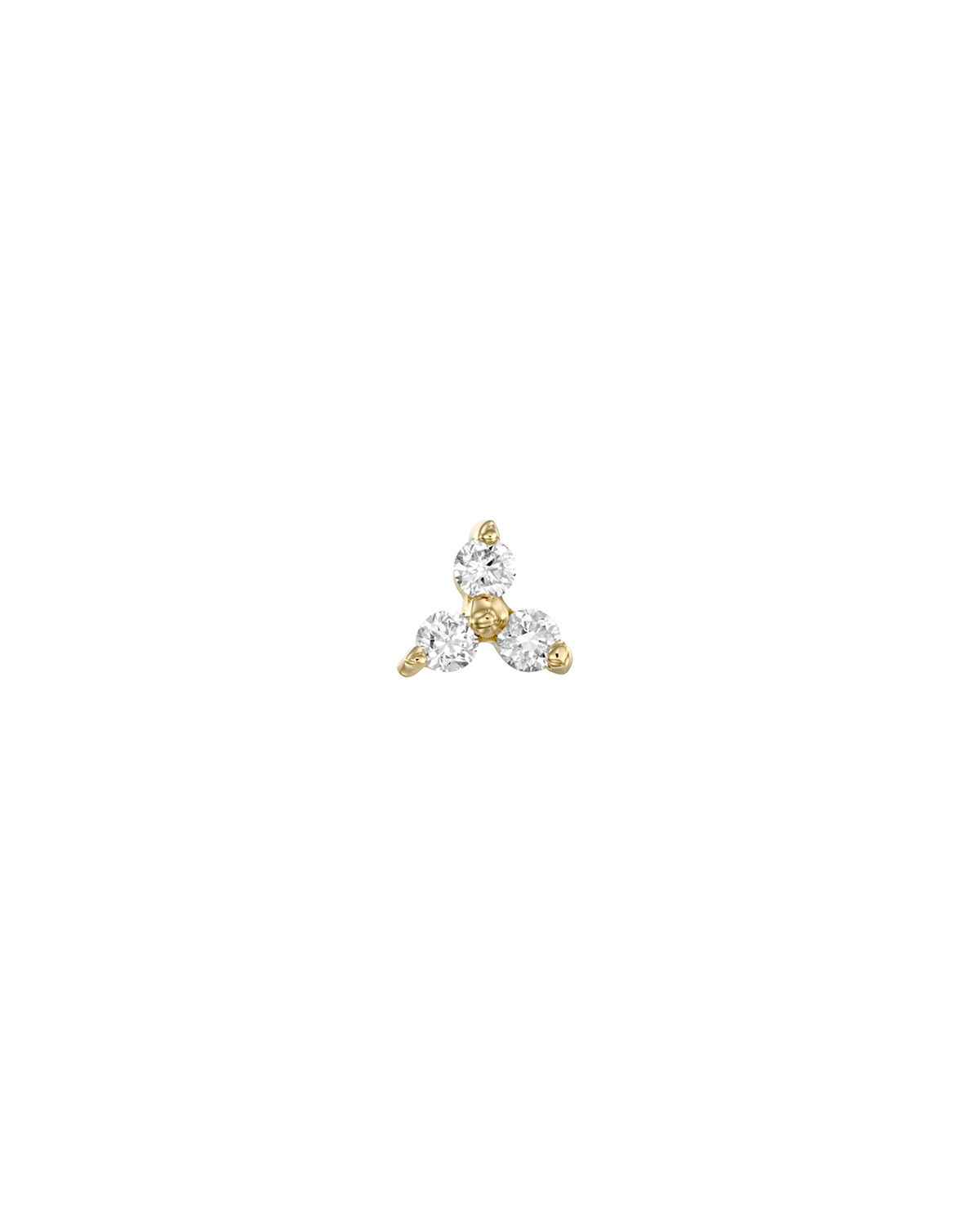 Mini Grace Piercing Earring With White Diamonds