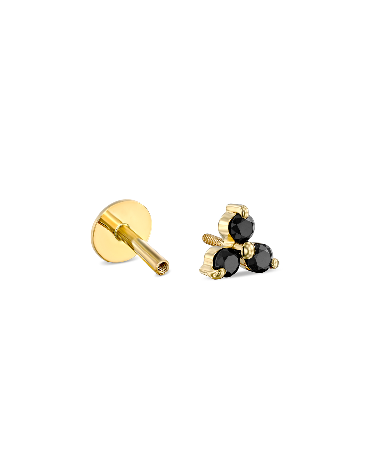 Grace Piercing Earring With Black Diamonds