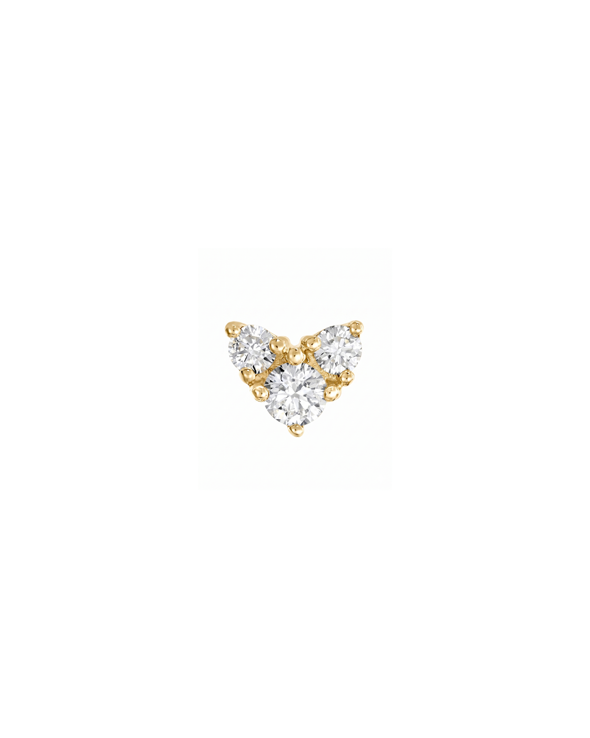 Tatiana Gold Earring White Diamonds