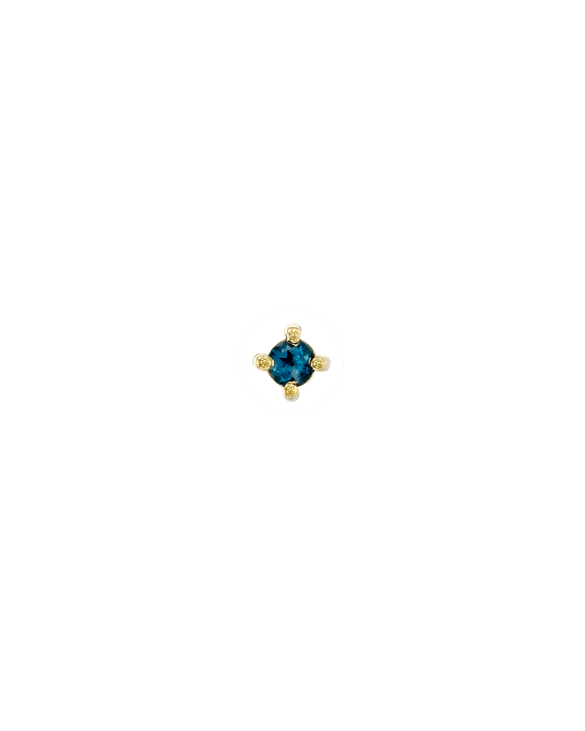 Martina Piercing Earring 2mm Blue Topaz