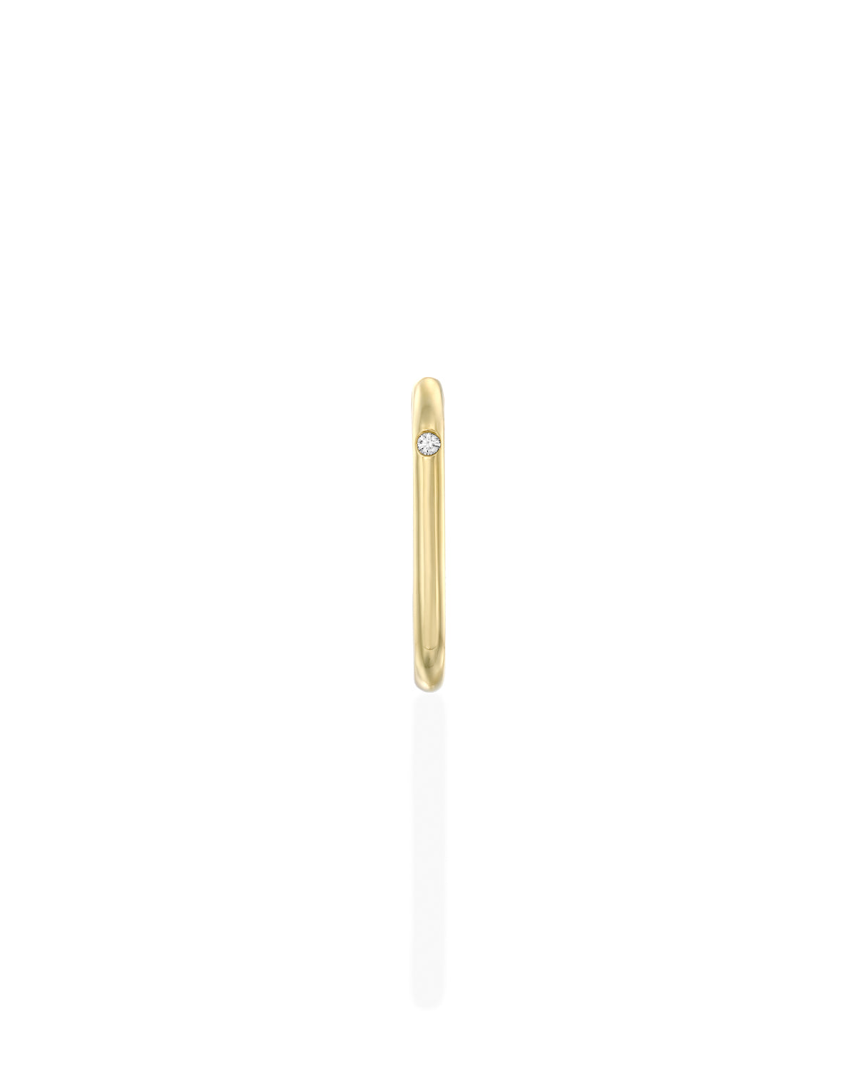 Berta Hoop Gold Earring Diamond