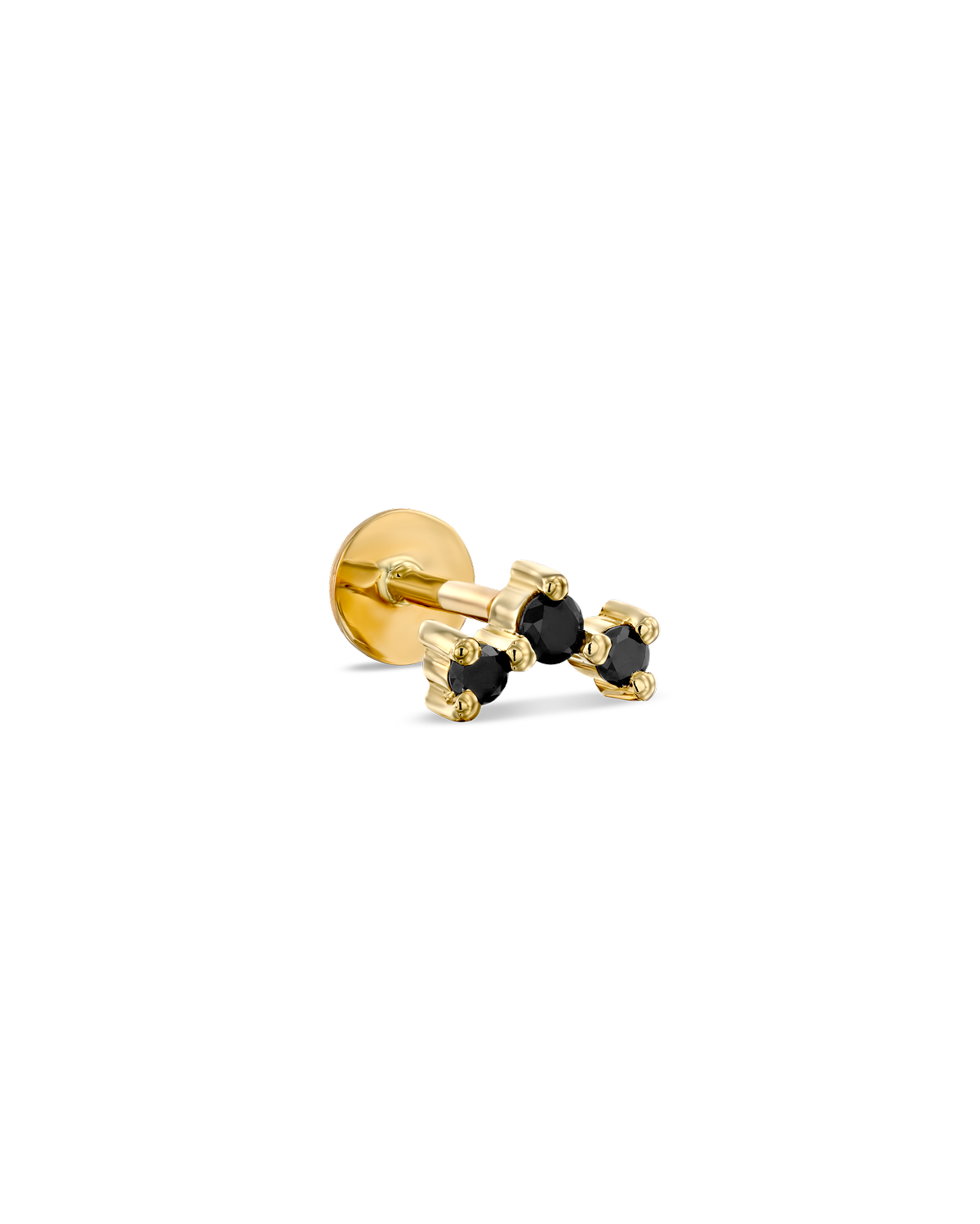 Frida Piercing Earring With Black Diamonds