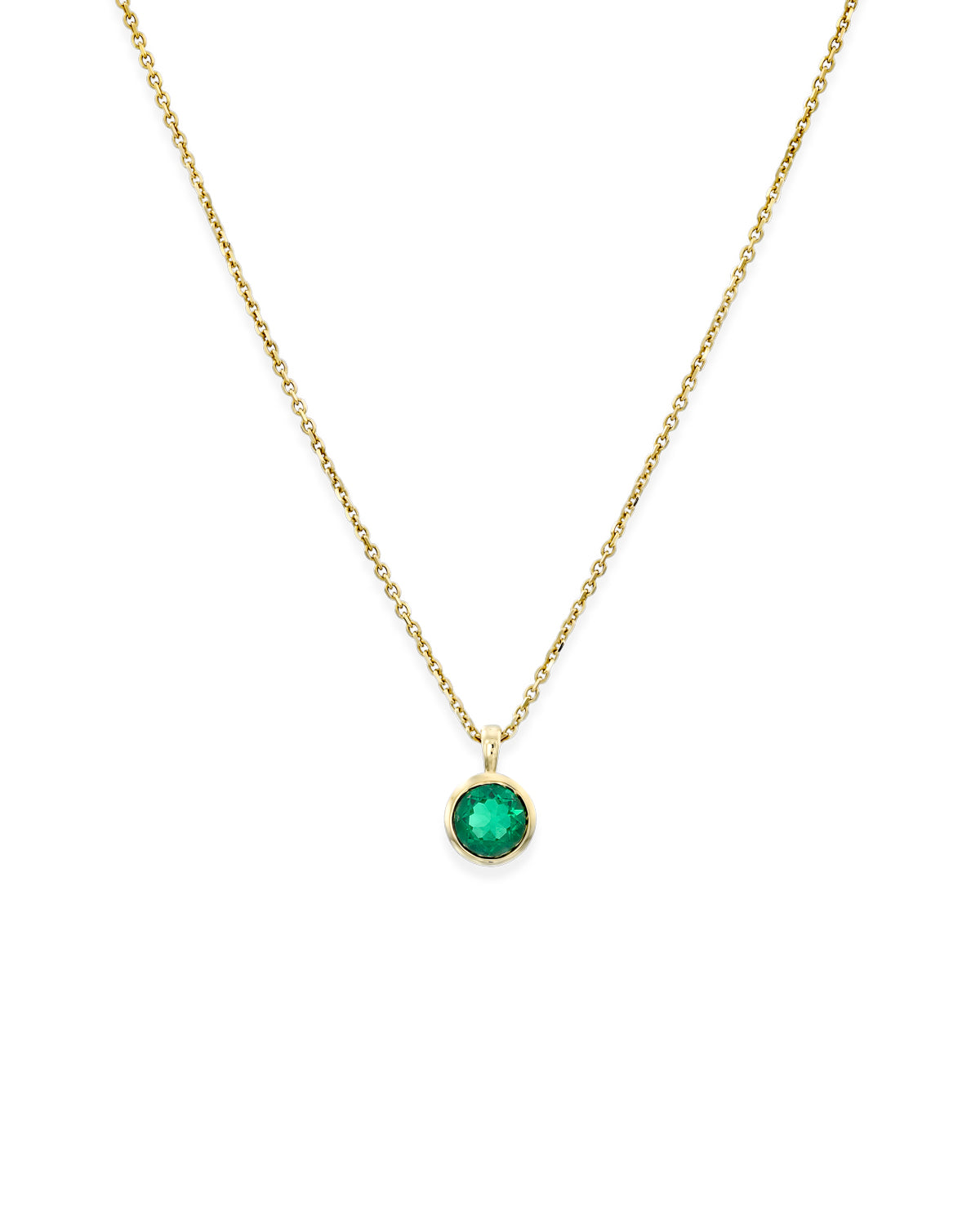 Margarita Gold Necklace Emerald