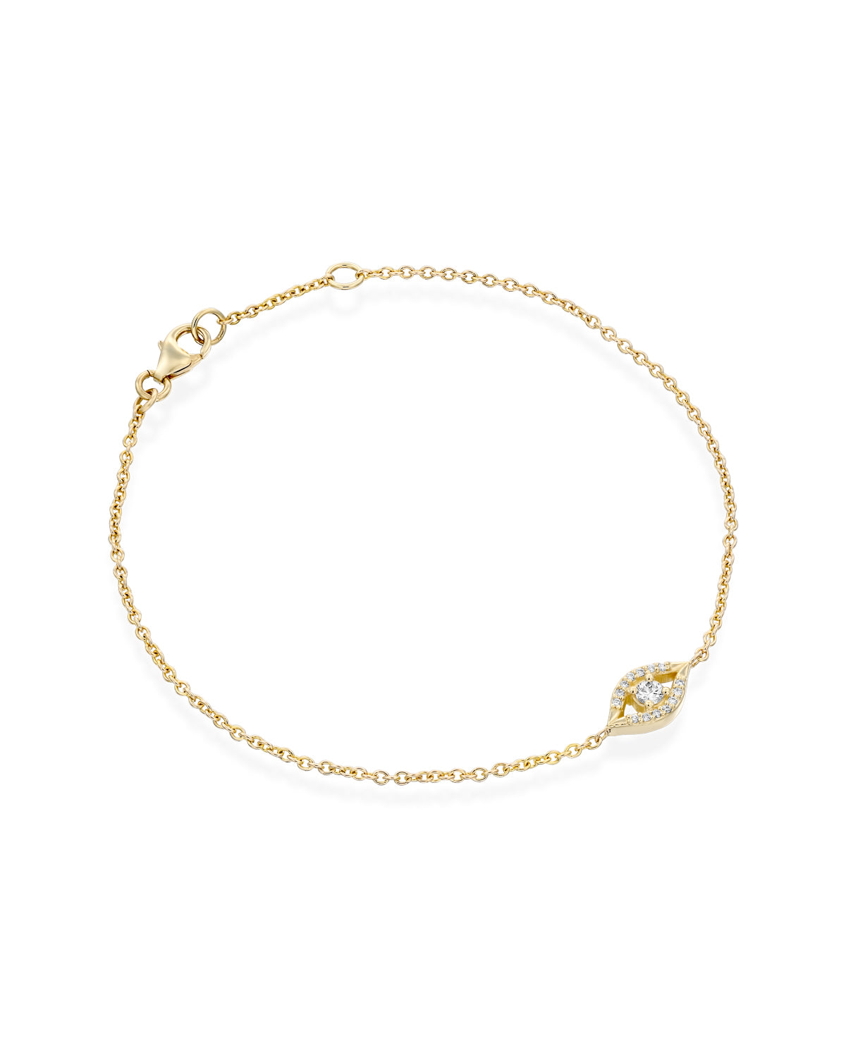 Evil Eye Gold Bracelet With Diamonds