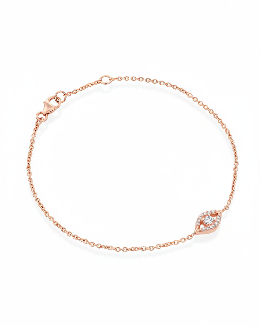 Evil Eye Gold Bracelet With Diamonds