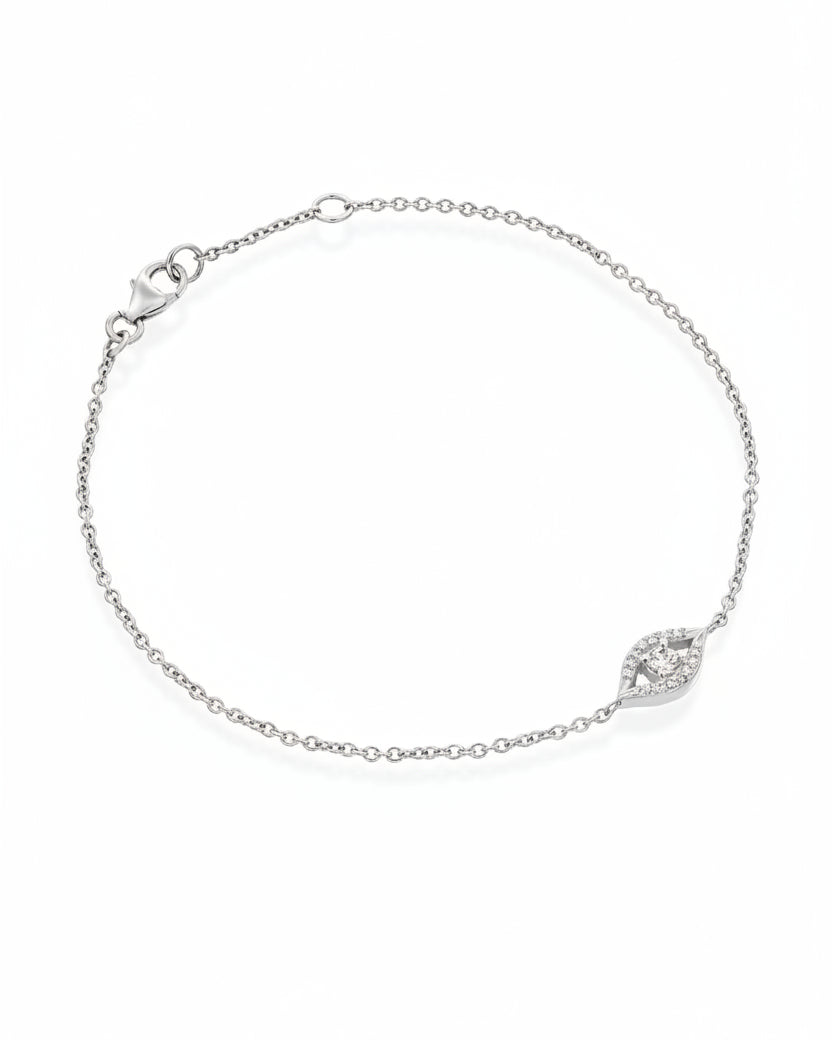 Evil Eye Gold Bracelet With Diamonds
