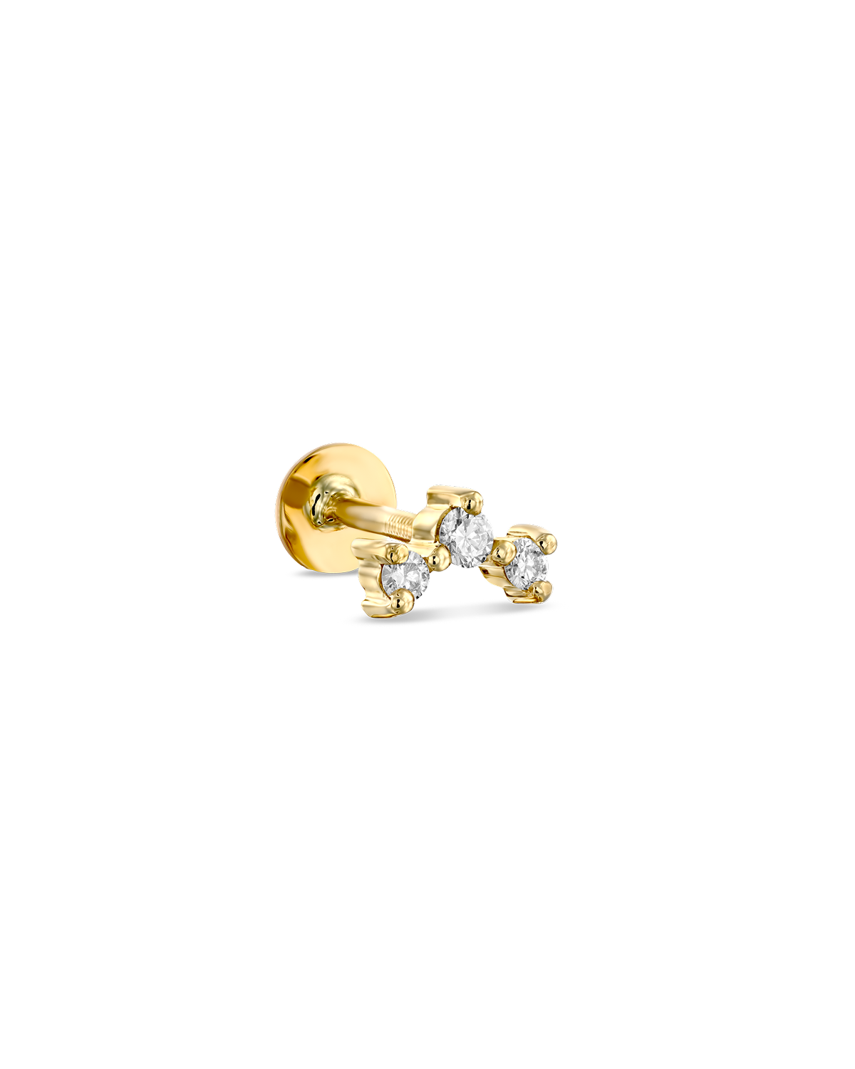 Frida Piercing Earring With White Diamonds