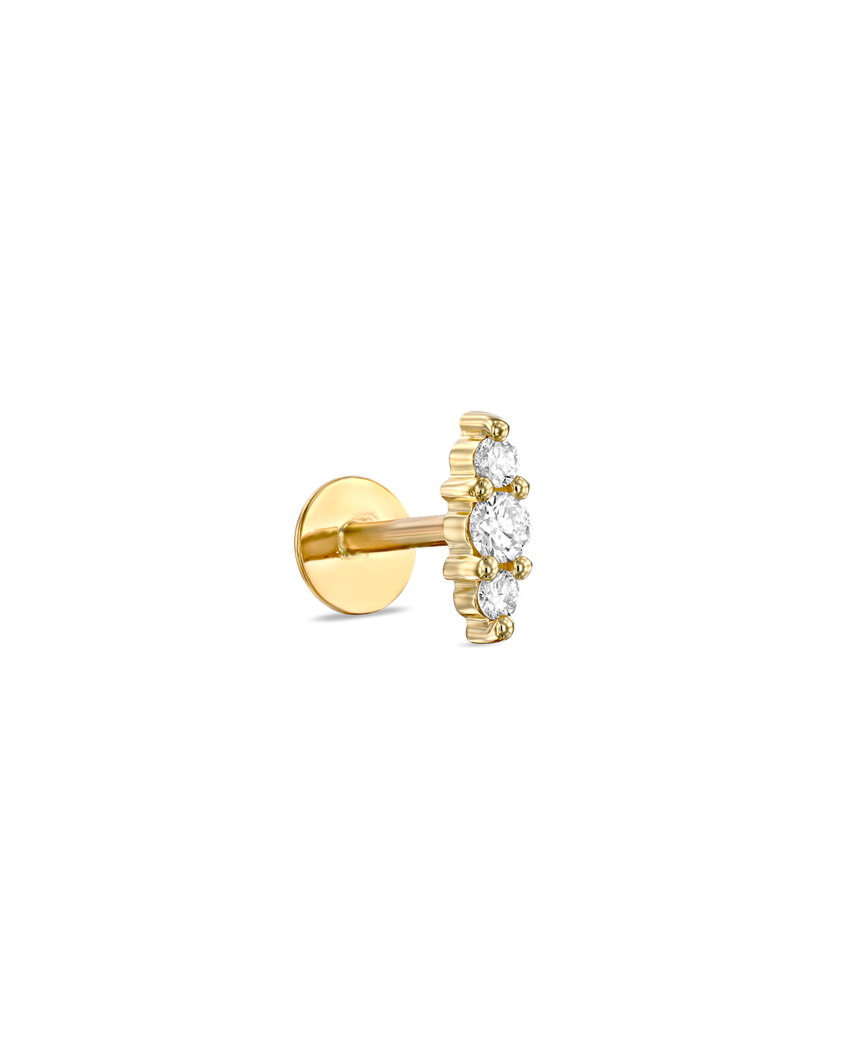 Audrey Piercing Earring With White Diamonds