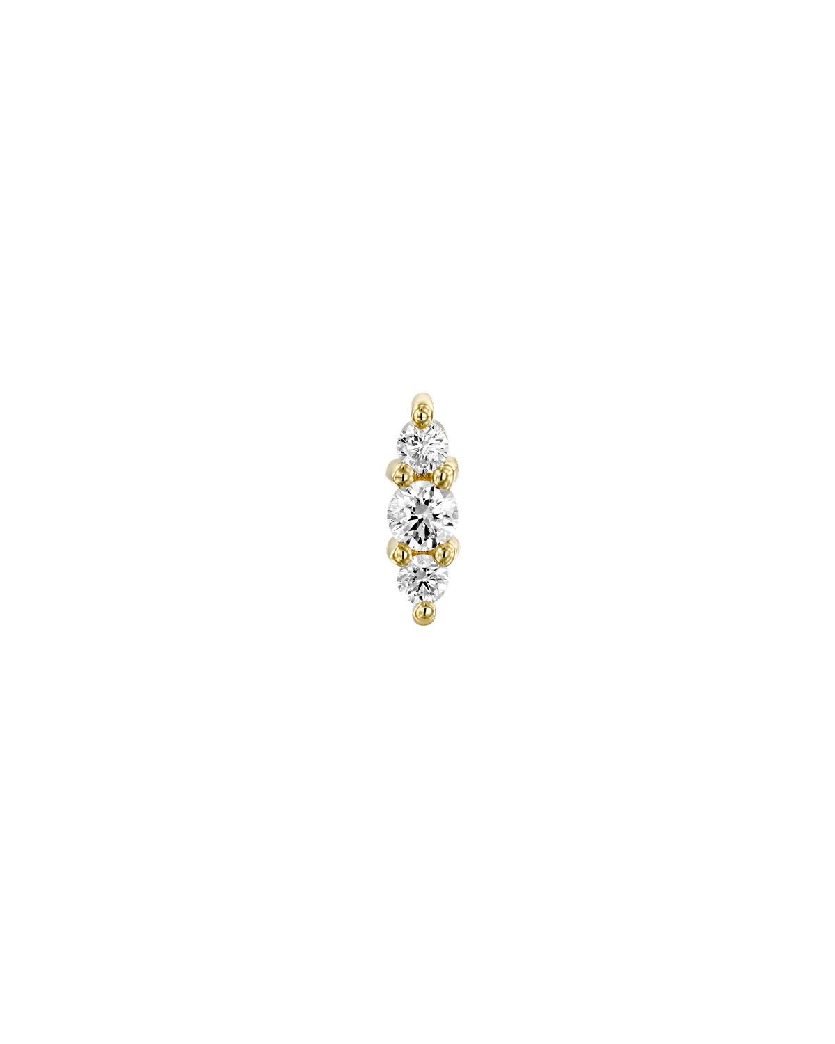 Audrey Piercing Earring With White Diamonds
