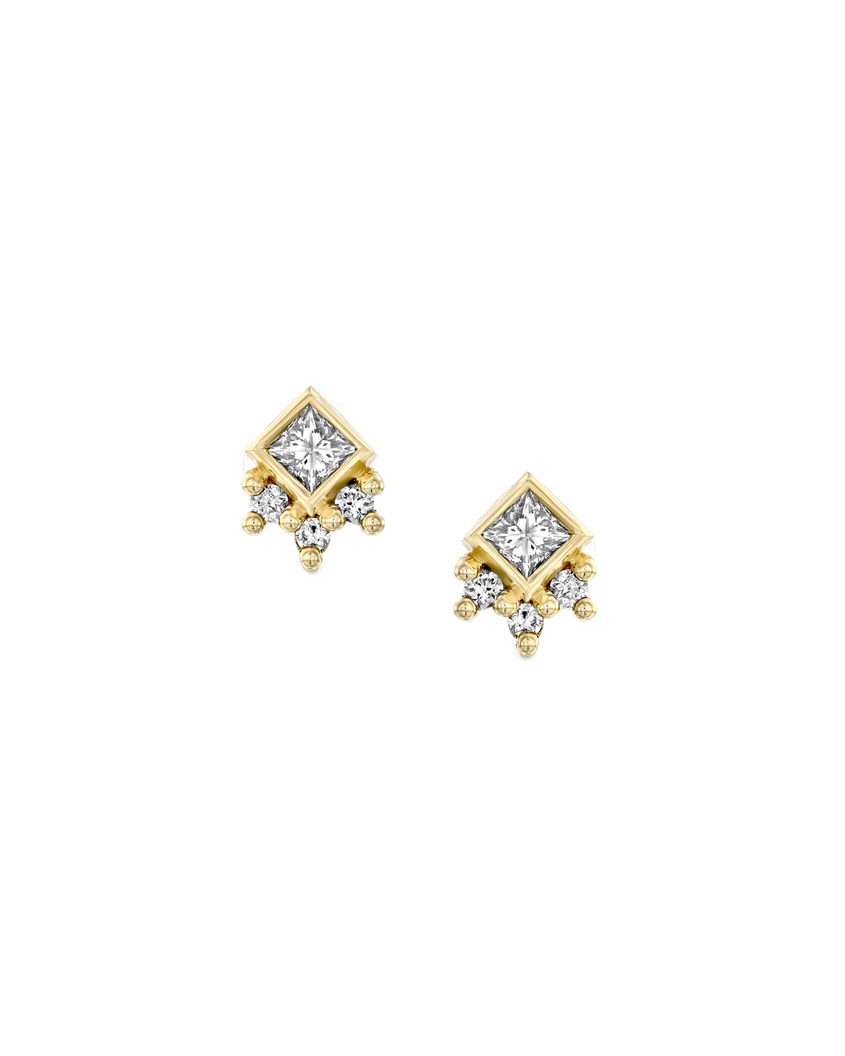 Veronica piercing earring with white diamonds