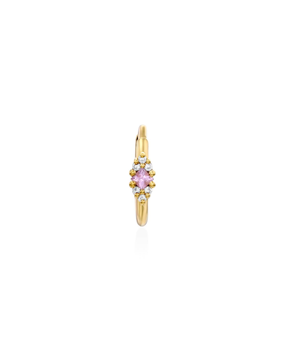 Juliette hoop pink sapphire and Diamonds