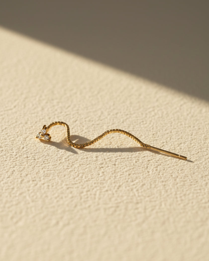 Mini Grace Noni White Diamond Earring