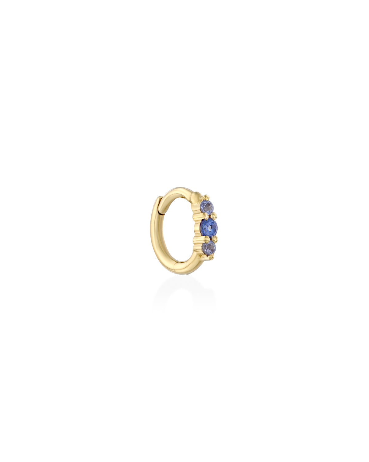 Audrey Mini Hoop With tanzanite