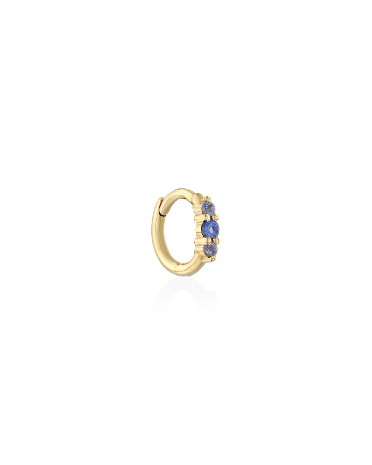 Audrey Mini Hoop With tanzanite