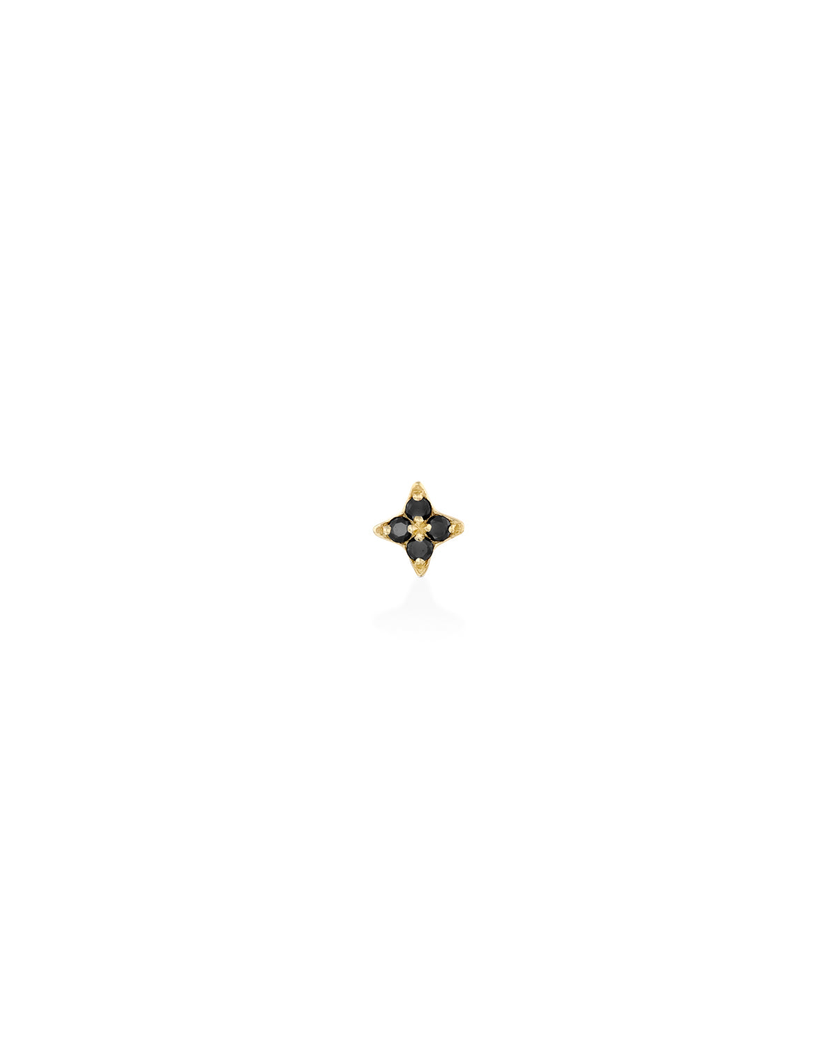 Mini Venus Gold Earring With Black Diamonds