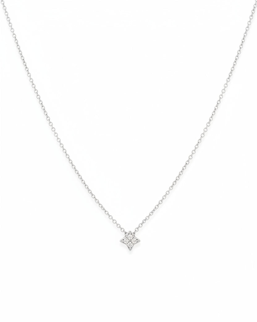 Saturn Necklace With White Diamonds