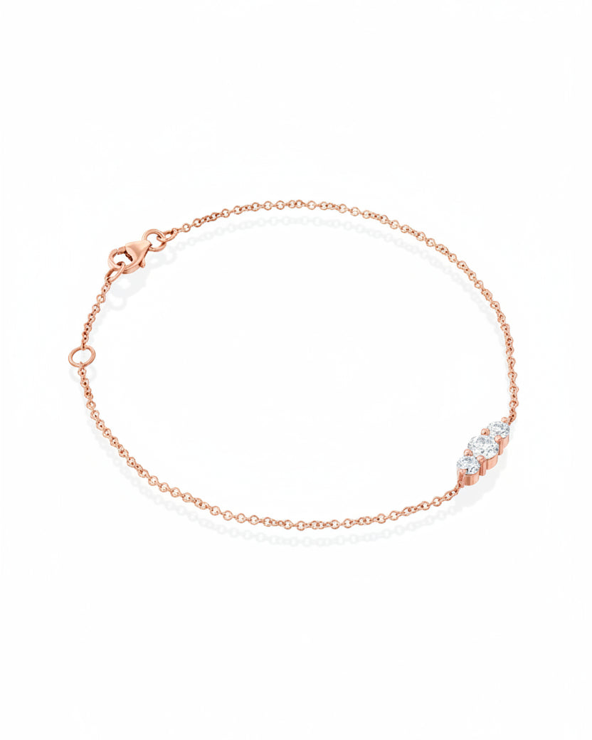 Audrey gold bracelet white diamonds