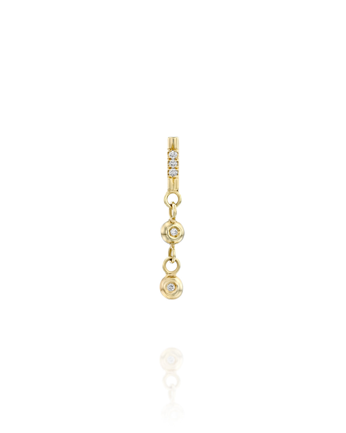 Valerie Earring with Two Balls White Diamonds