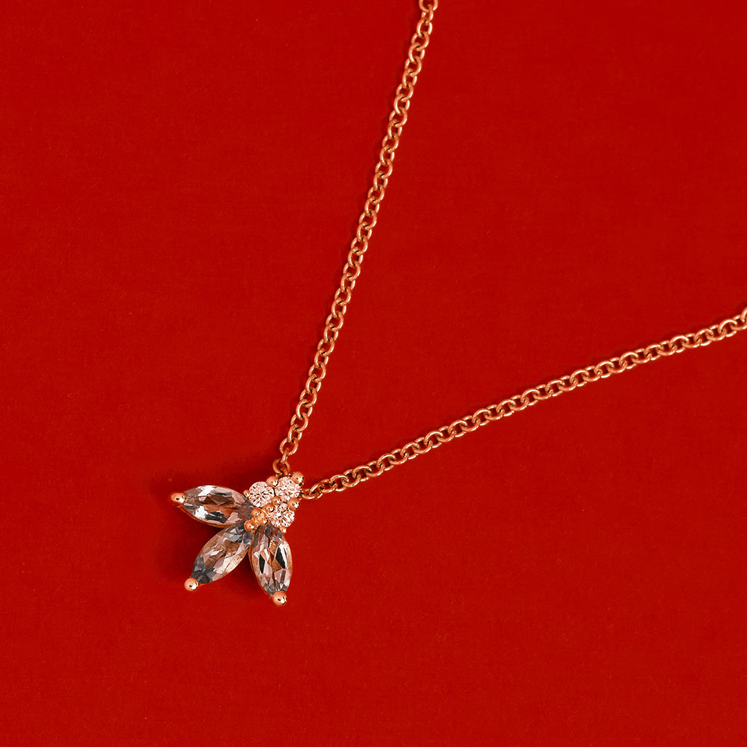 Jeanne Poisson Necklace Aquamarine & Diamonds