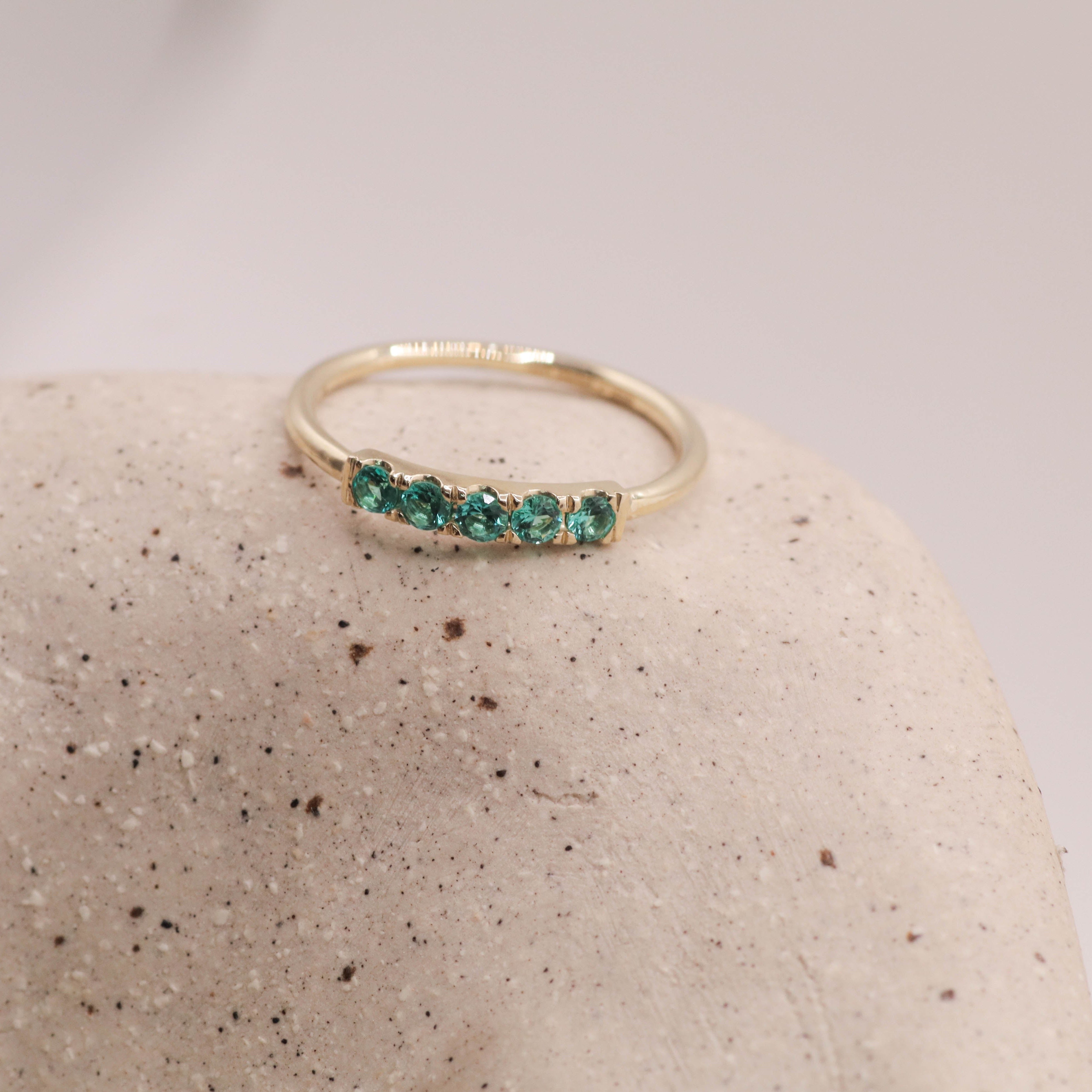 Candy Gold Ring With Emerald