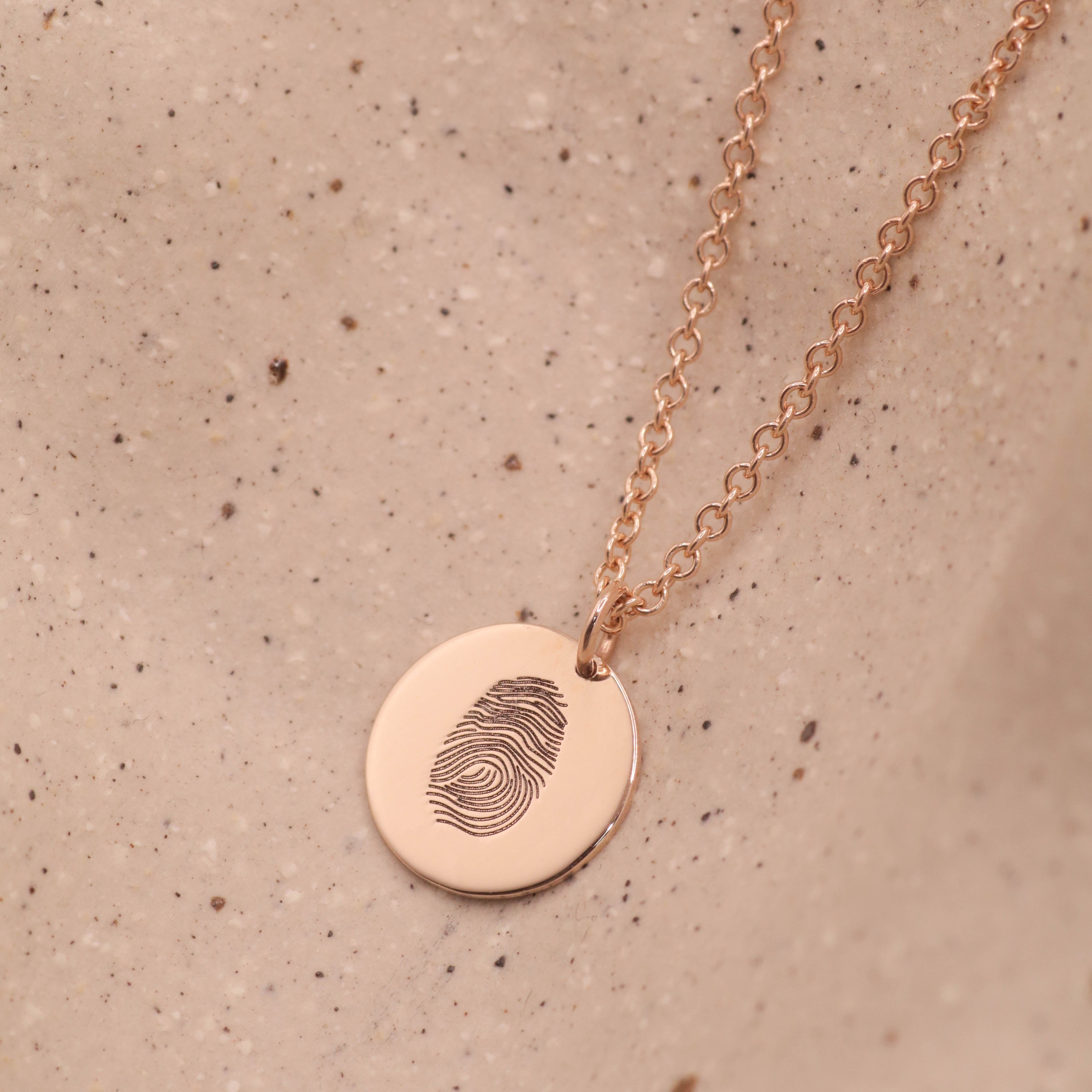 Chiara Gold Necklace With Fingerprint