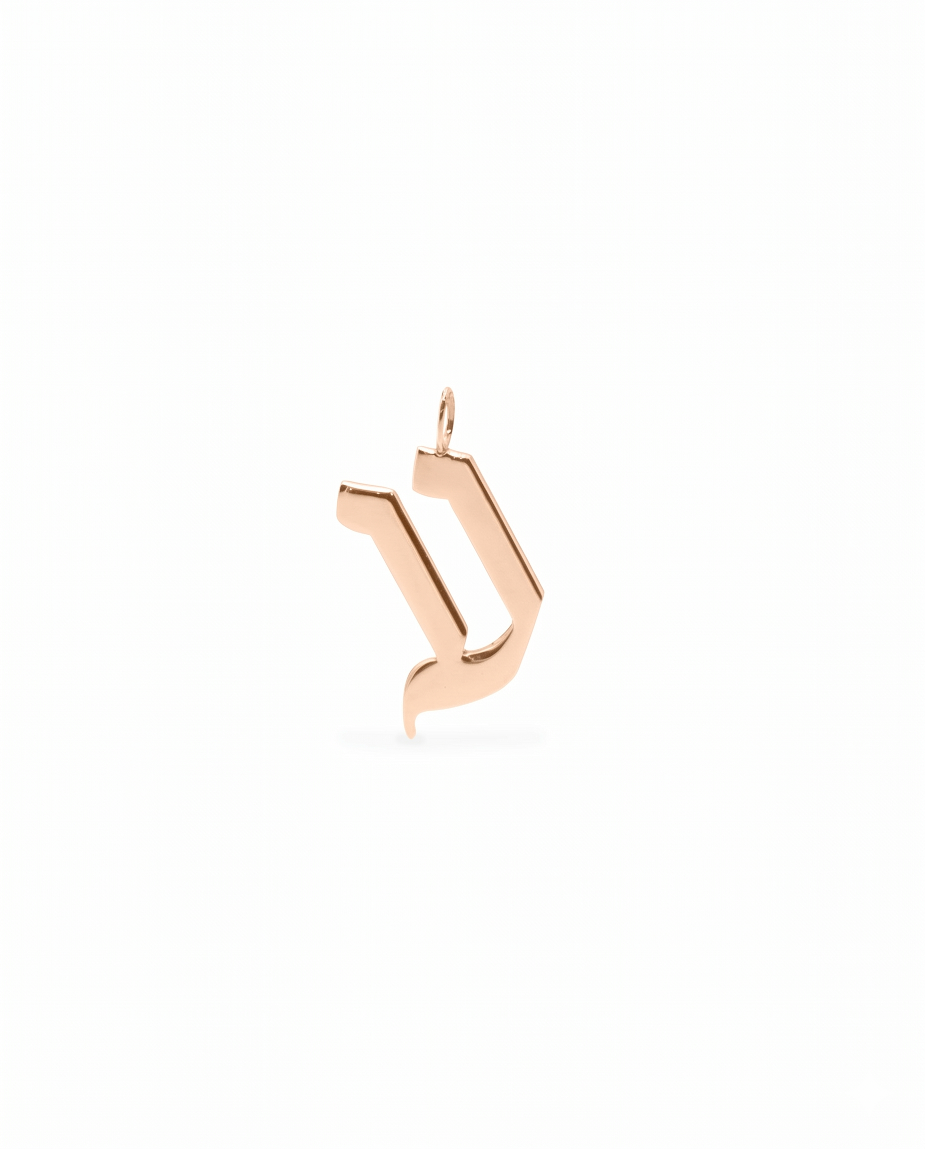 letter pendant Large Aleph-Bet Gold Pendant