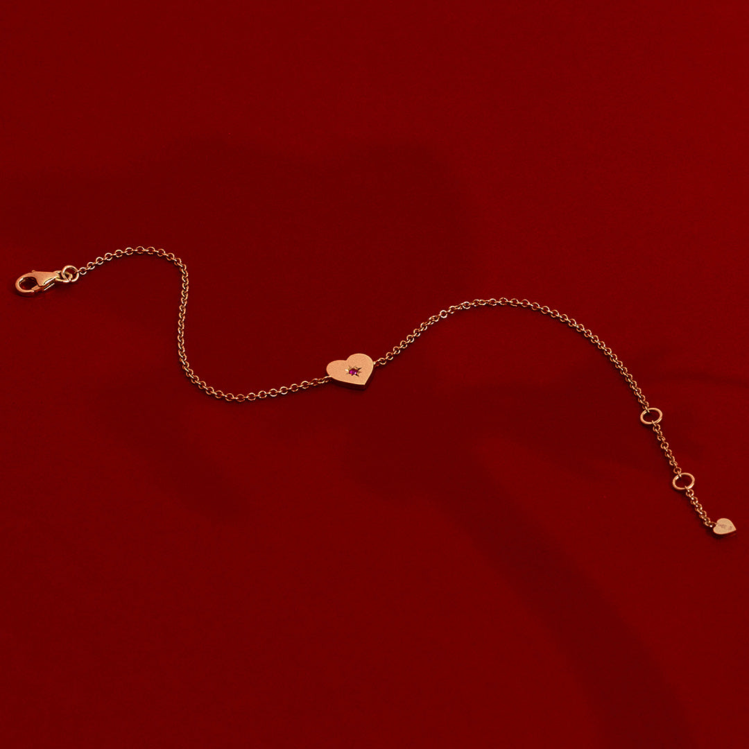 Heart Bracelet ruby