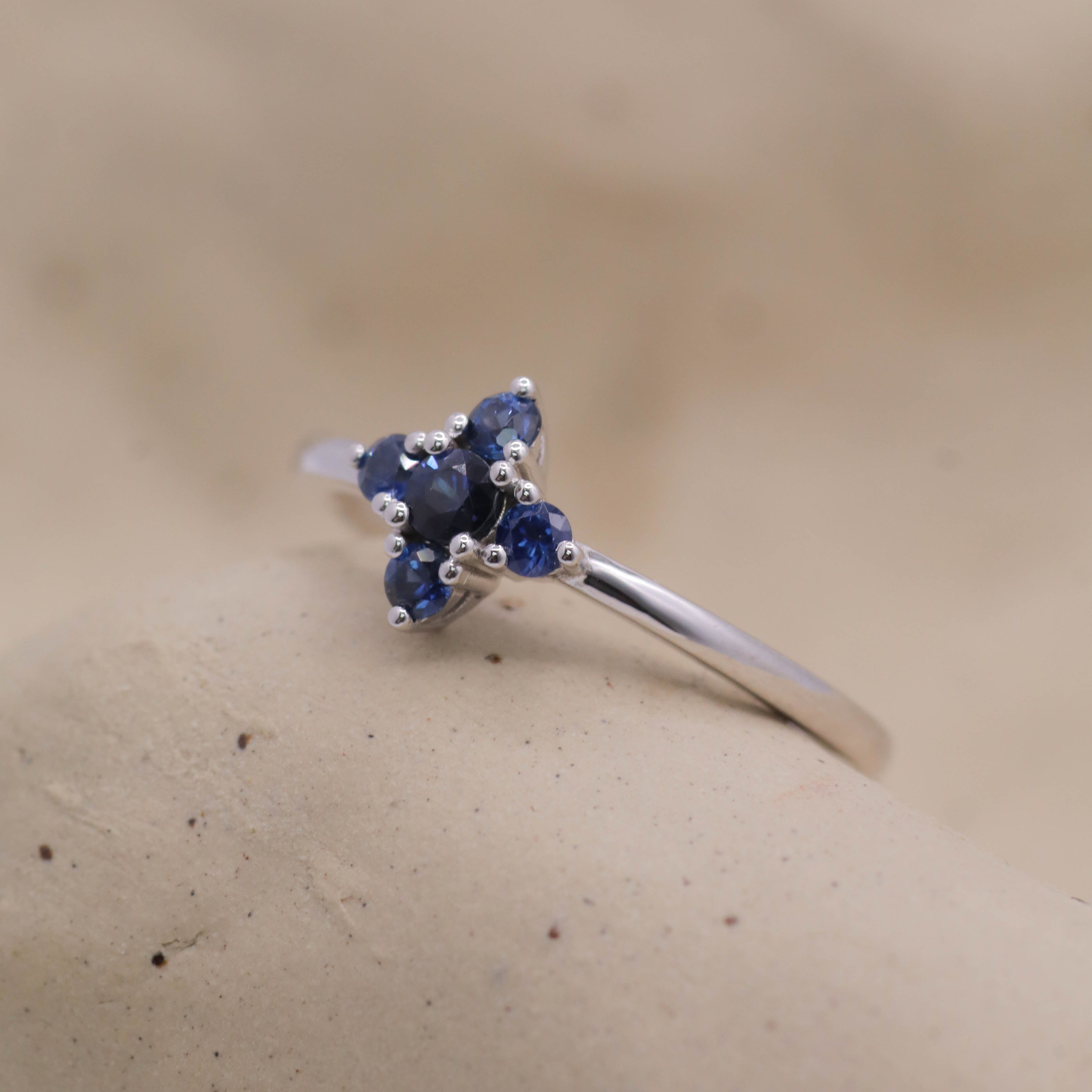 Eliana Ring with Blue Sapphires