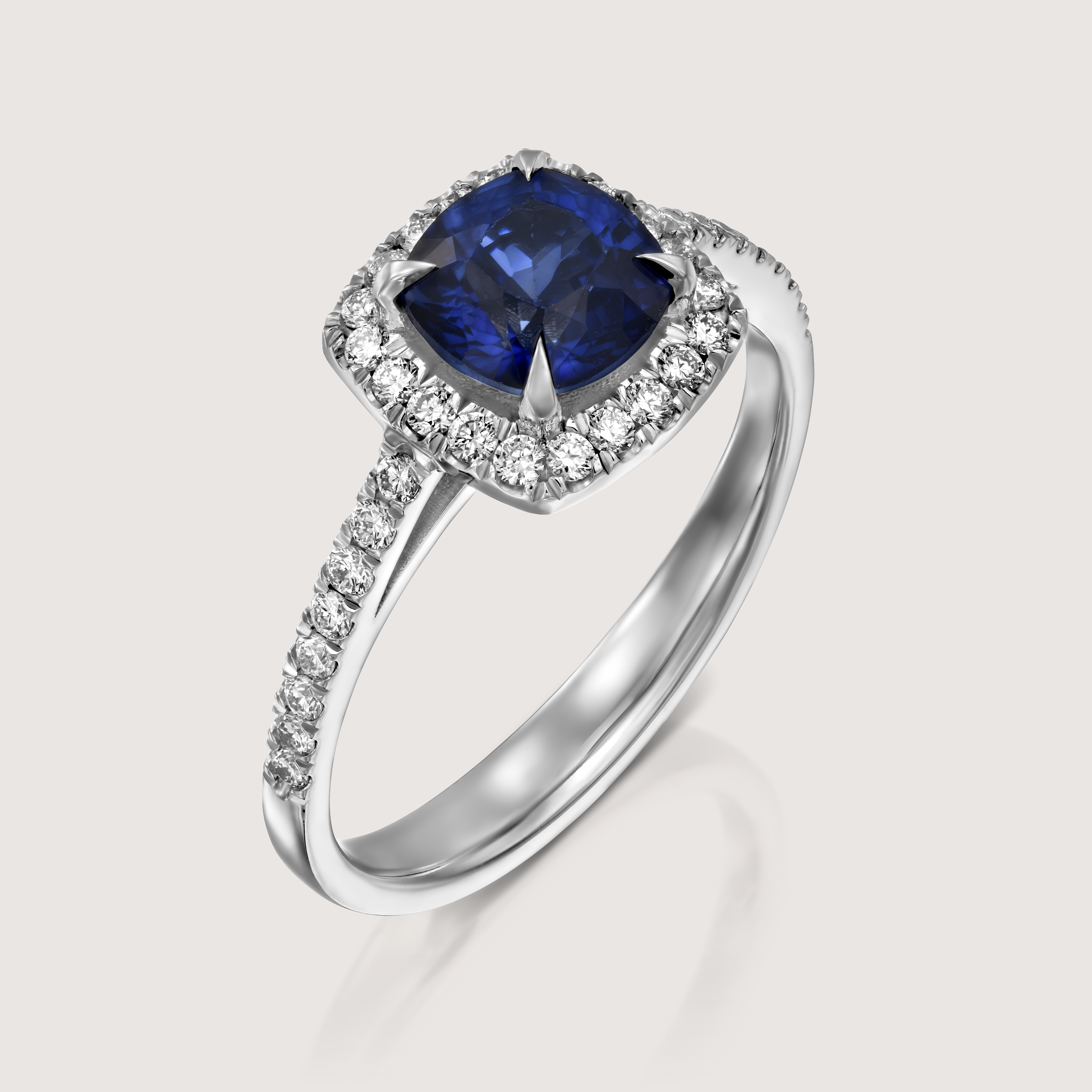 Rachel Ring With Sapphire and Diamonds