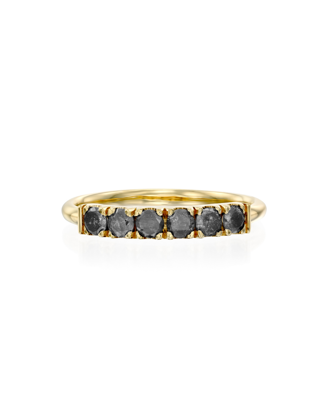 Medium Candy Gold Ring Gray Diamonds